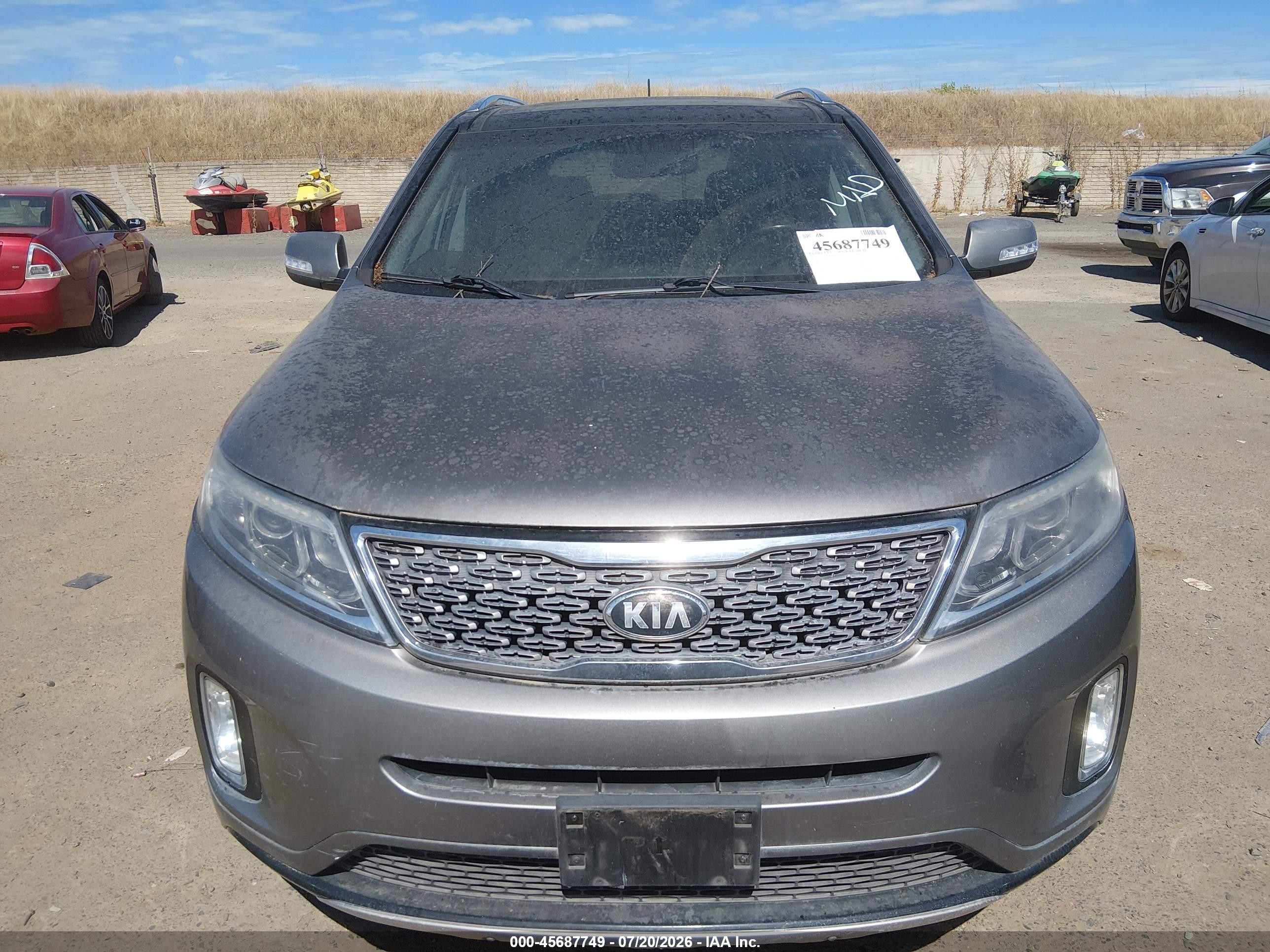2014 Kia Sorento Sx Gray vin: 5XYKW4A70EG495344