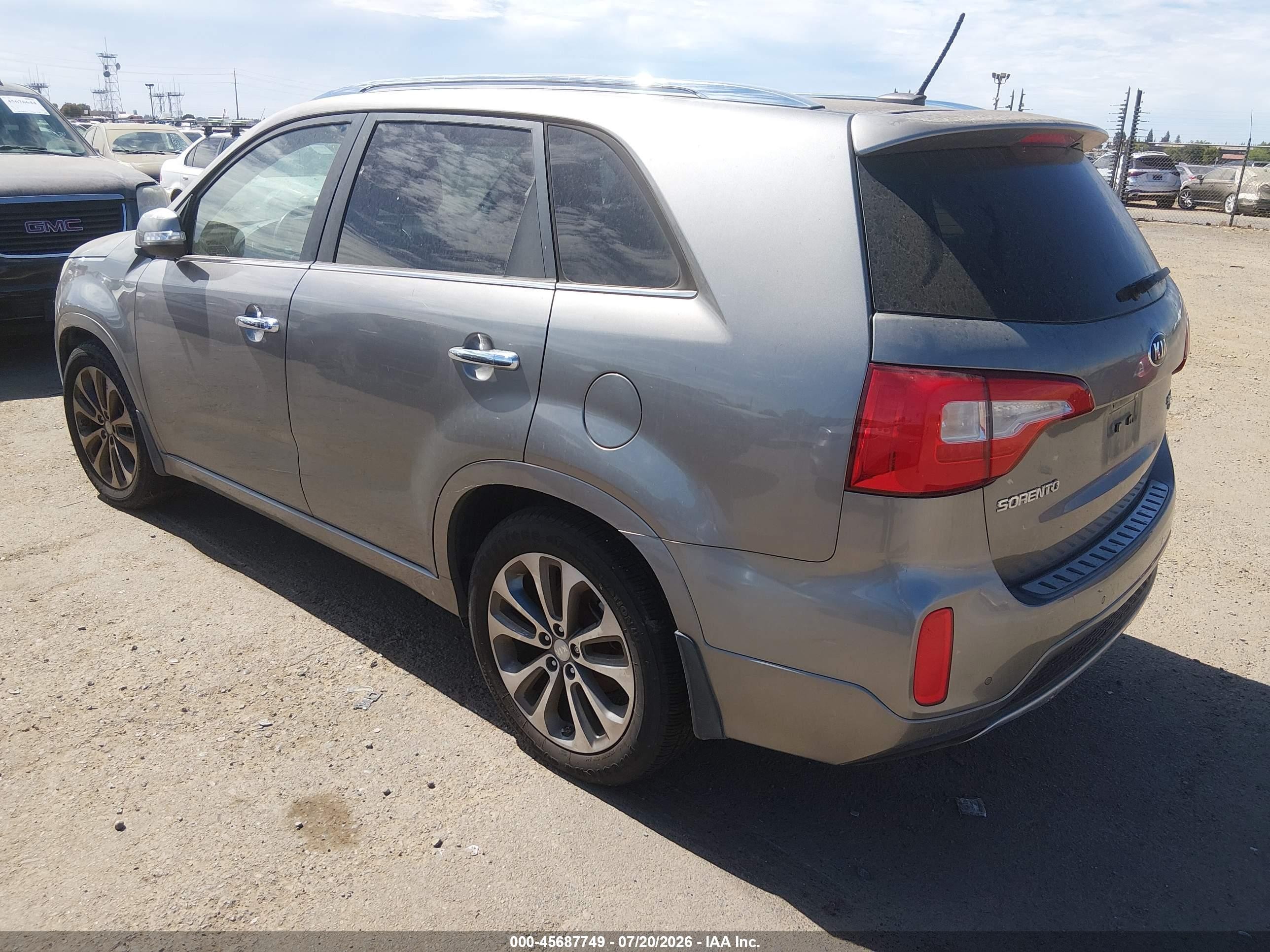 2014 Kia Sorento Sx Gray vin: 5XYKW4A70EG495344