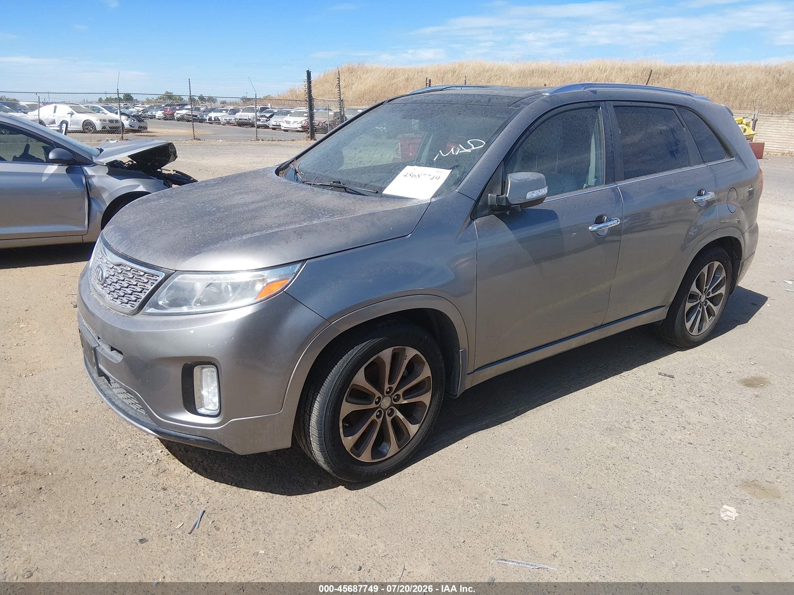2014 Kia Sorento Sx Gray vin: 5XYKW4A70EG495344