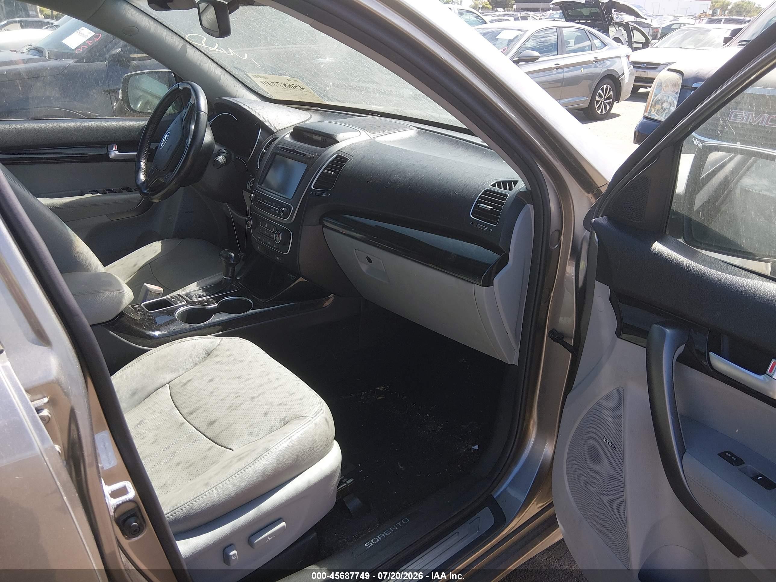 2014 Kia Sorento Sx Gray vin: 5XYKW4A70EG495344