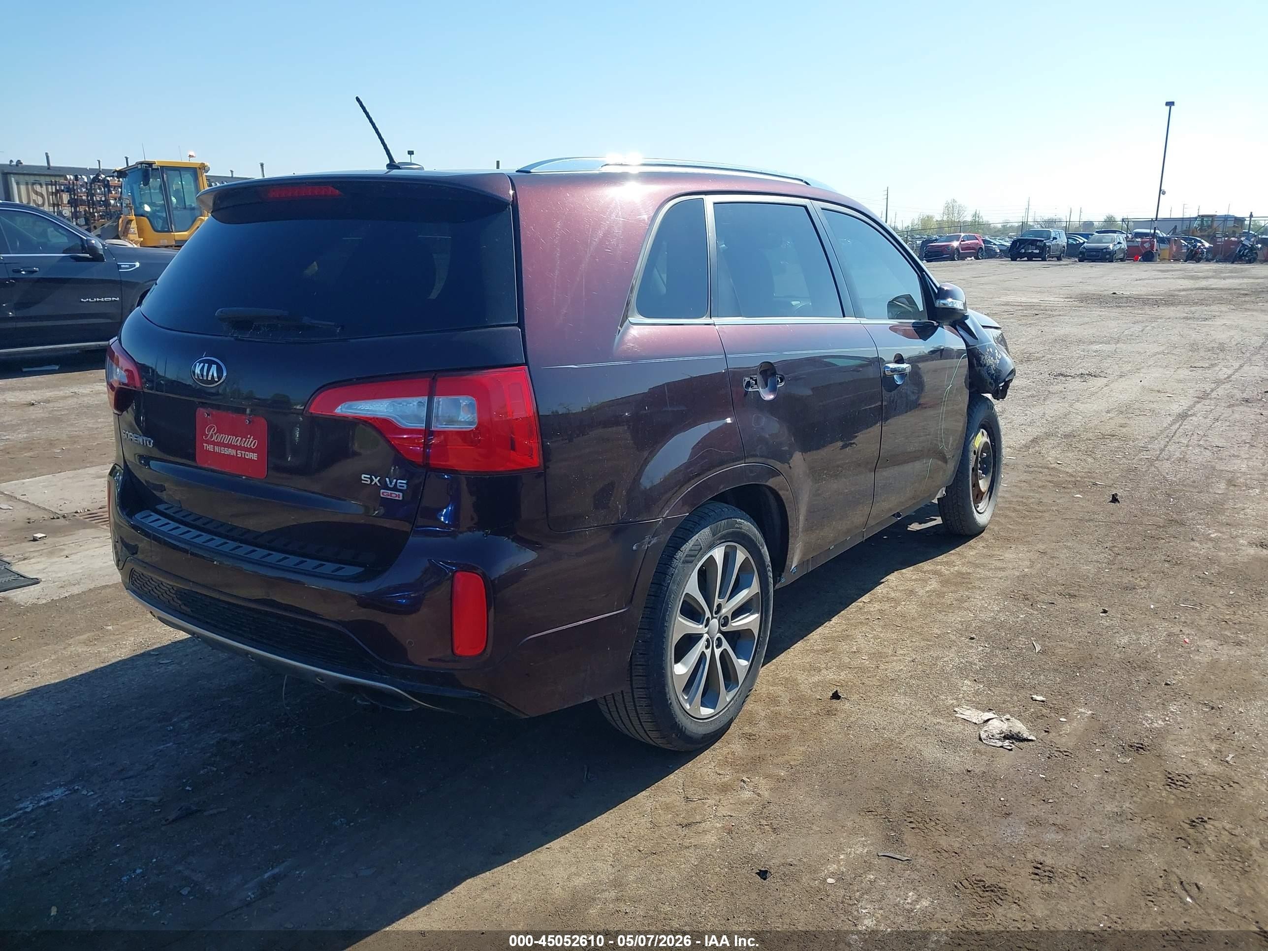 2015 Kia Sorento Sx V6 Burgundy vin: 5XYKW4A71FG564205