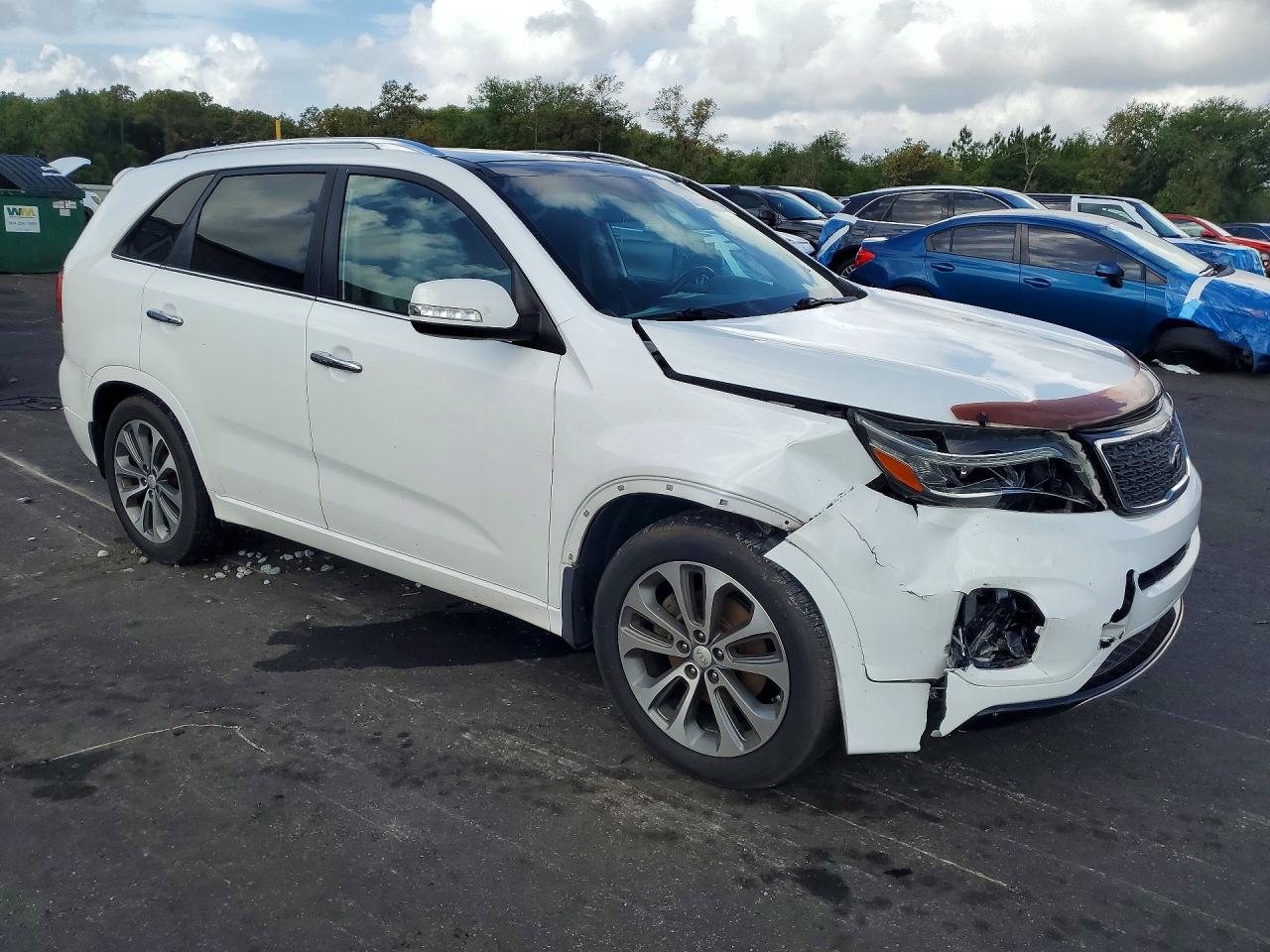 2015 Kia Sorento Sx White vin: 5XYKW4A71FG625200