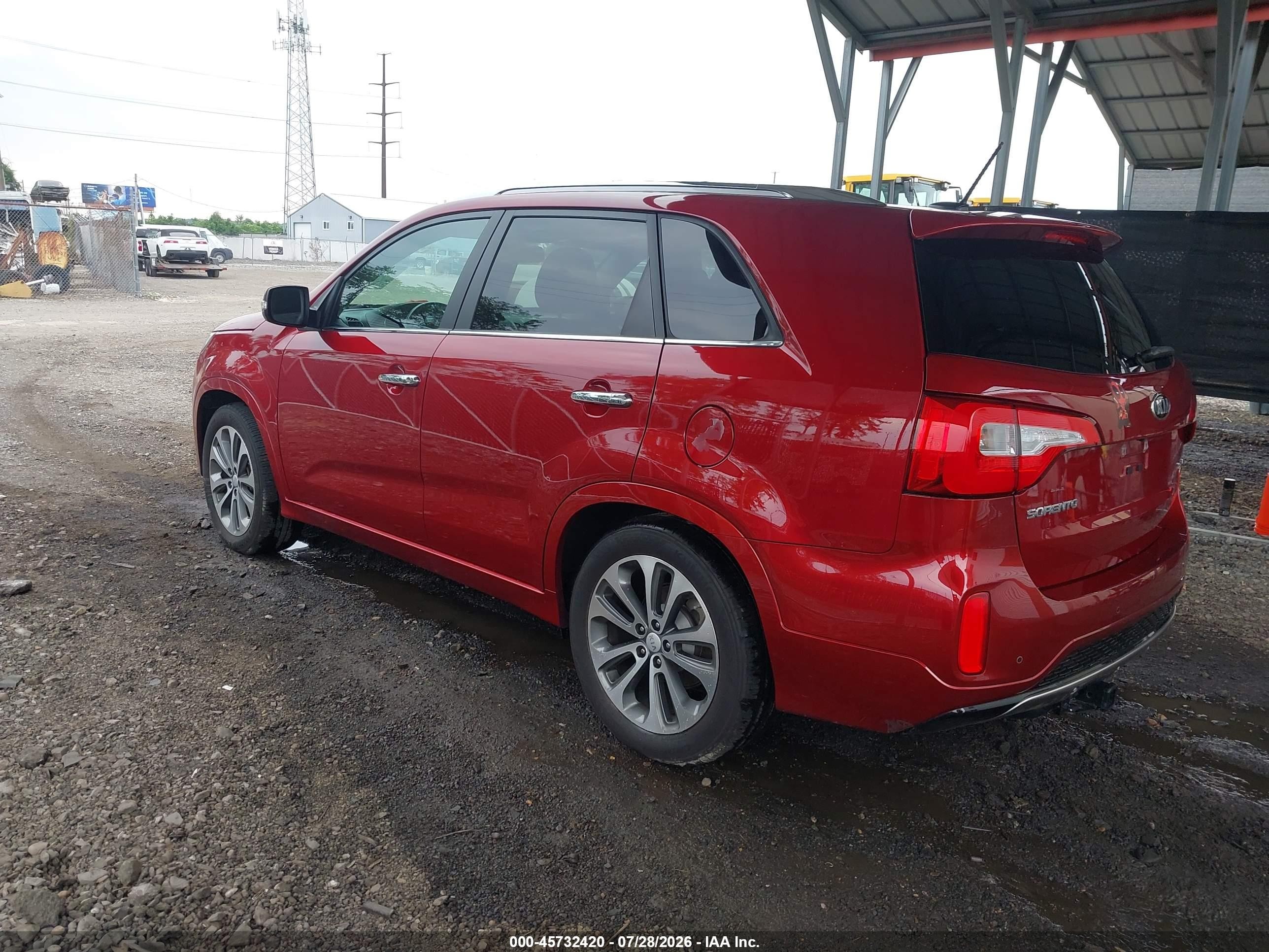 2015 Kia Sorento Sx V6 Red vin: 5XYKW4A71FG638609
