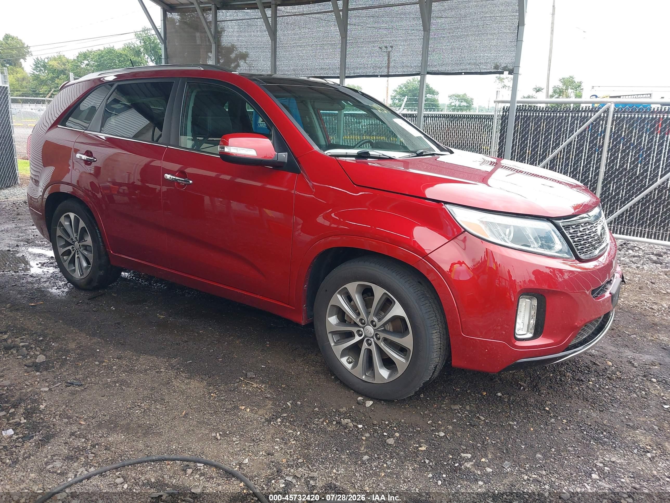 2015 Kia Sorento Sx V6 Red vin: 5XYKW4A71FG638609
