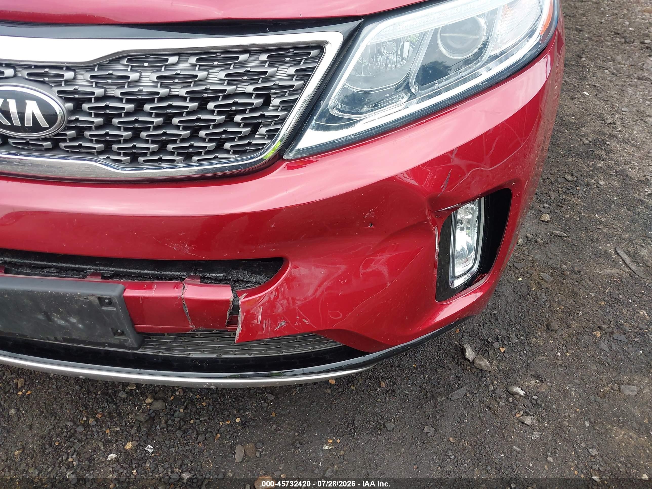 2015 Kia Sorento Sx V6 Red vin: 5XYKW4A71FG638609