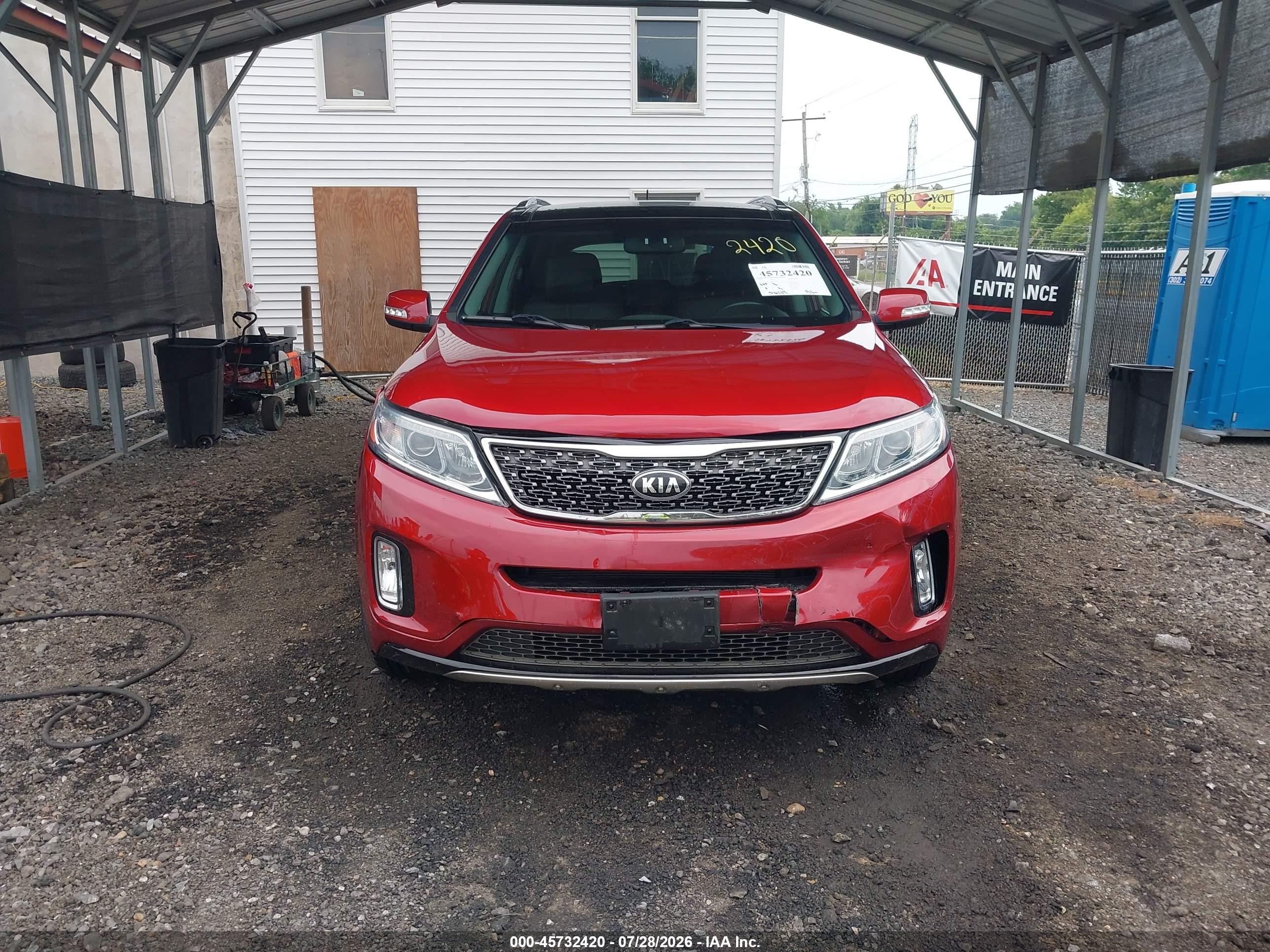 2015 Kia Sorento Sx V6 Red vin: 5XYKW4A71FG638609