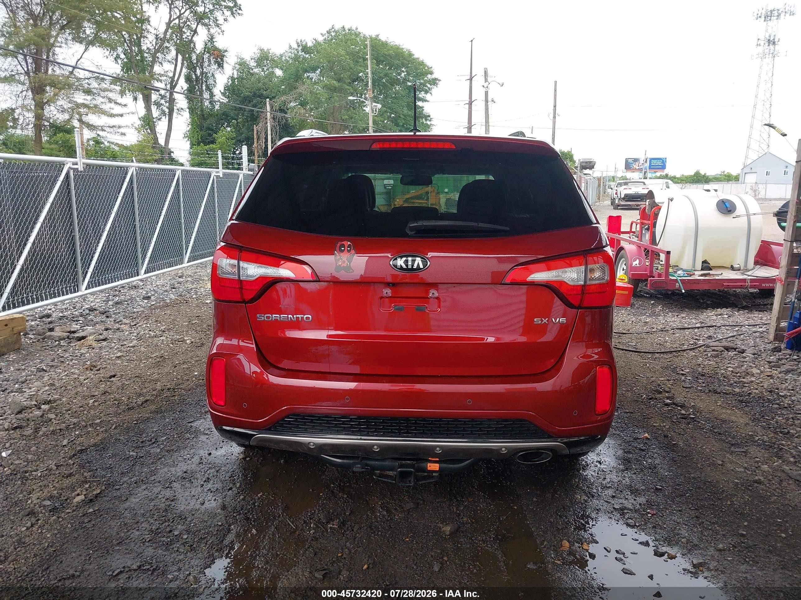 2015 Kia Sorento Sx V6 Red vin: 5XYKW4A71FG638609