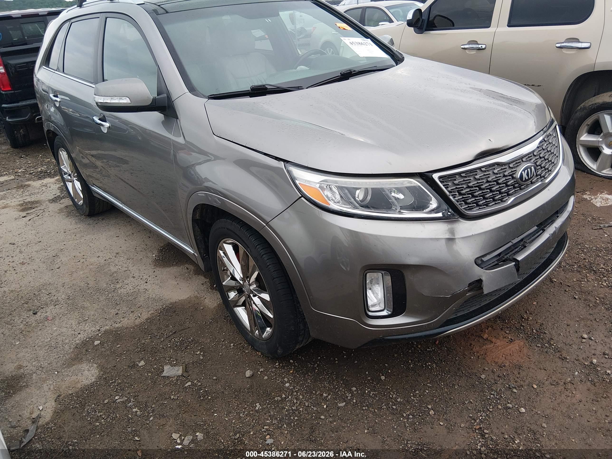 2014 Kia Sorento Limited V6 Gray vin: 5XYKW4A72EG517540