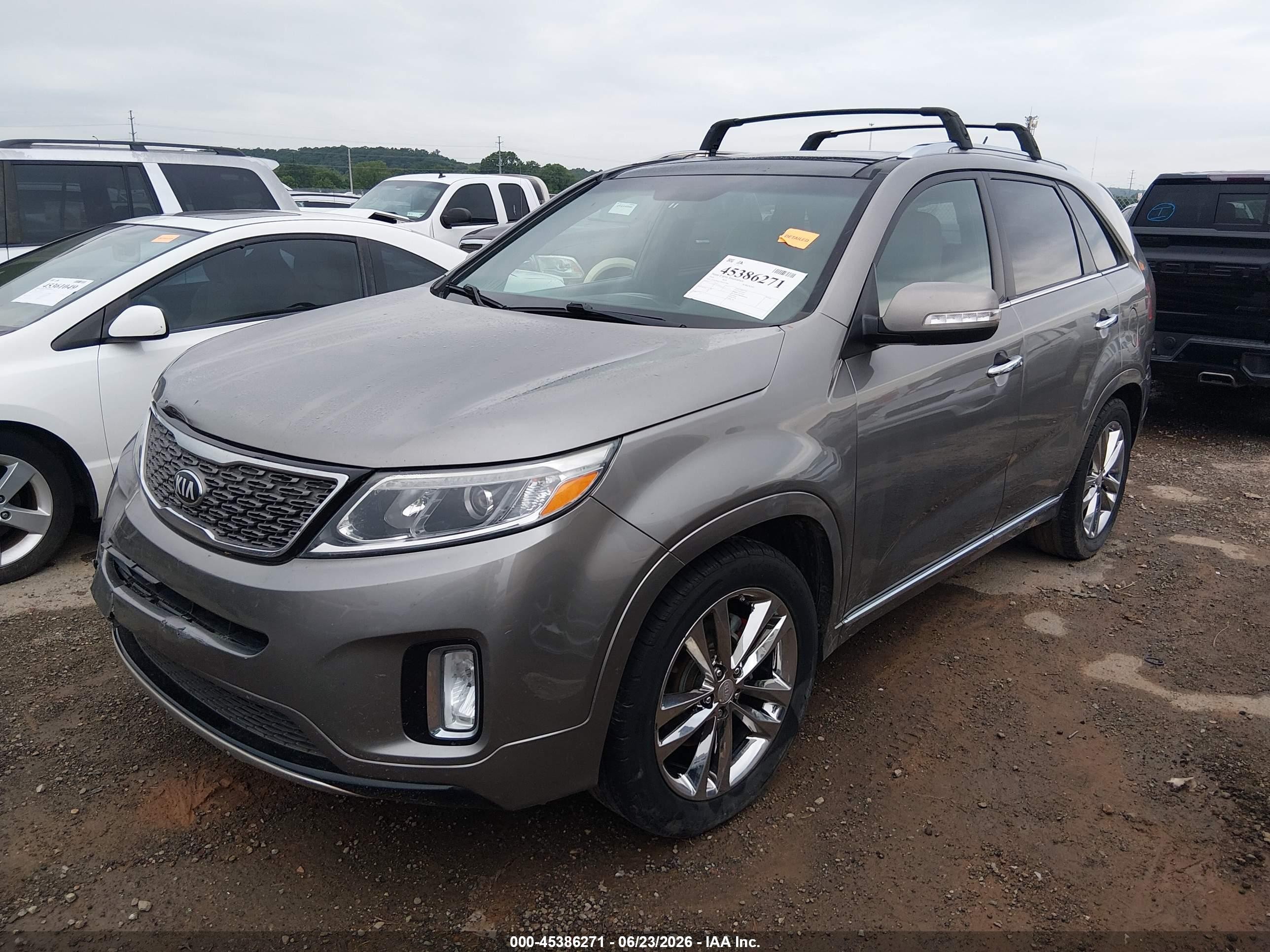 2014 Kia Sorento Limited V6 Gray vin: 5XYKW4A72EG517540