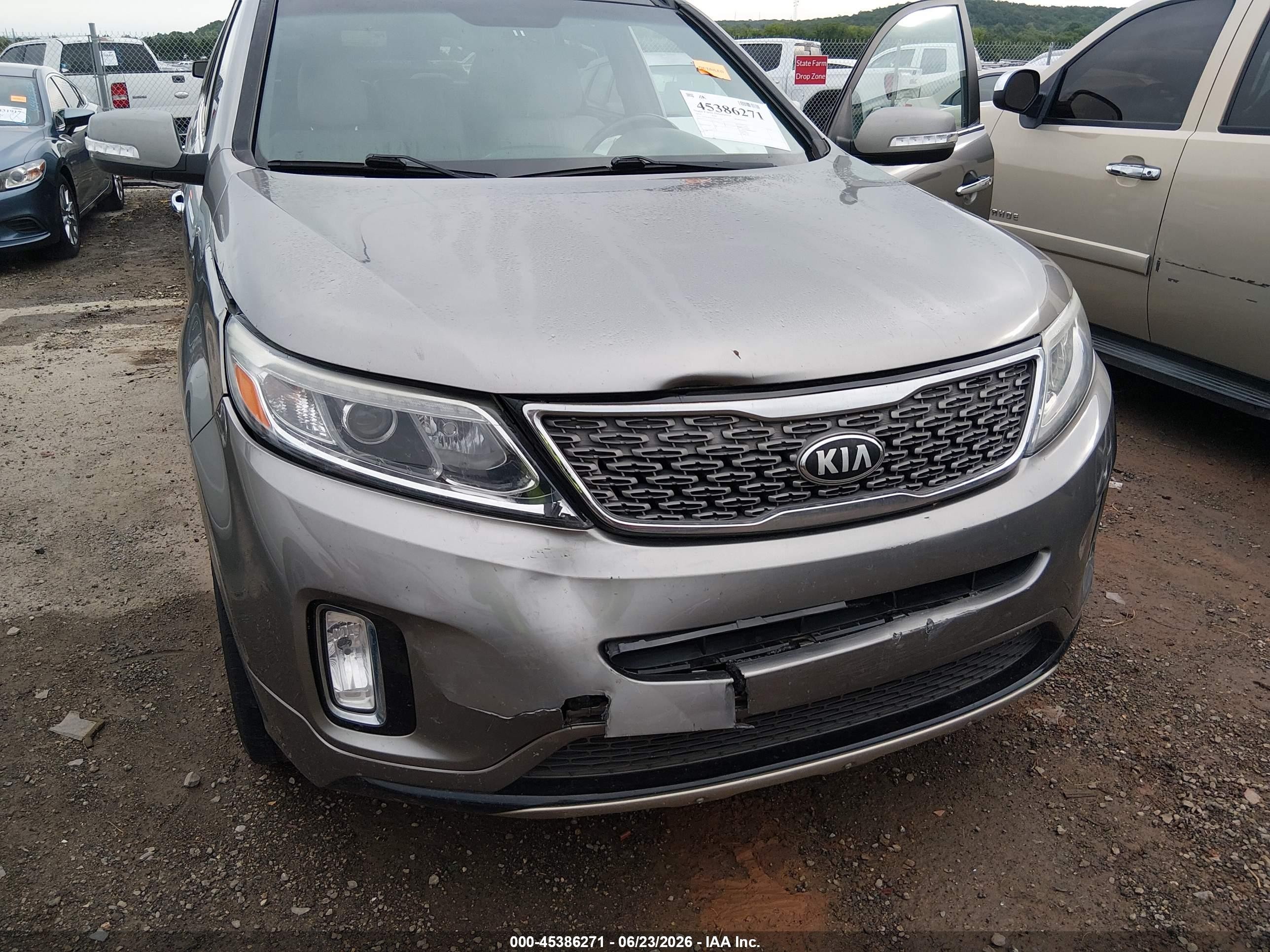 2014 Kia Sorento Limited V6 Gray vin: 5XYKW4A72EG517540
