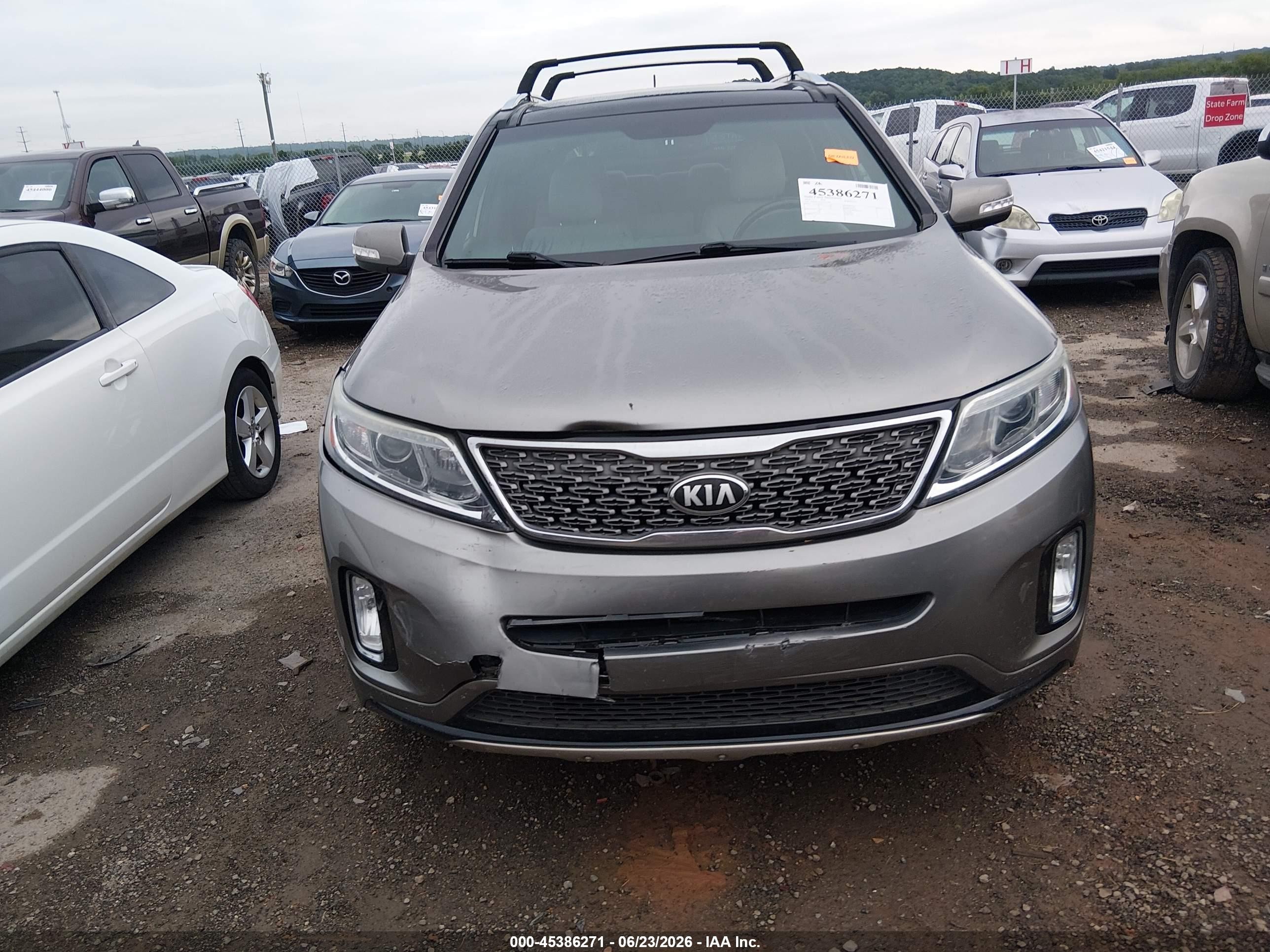 2014 Kia Sorento Limited V6 Gray vin: 5XYKW4A72EG517540