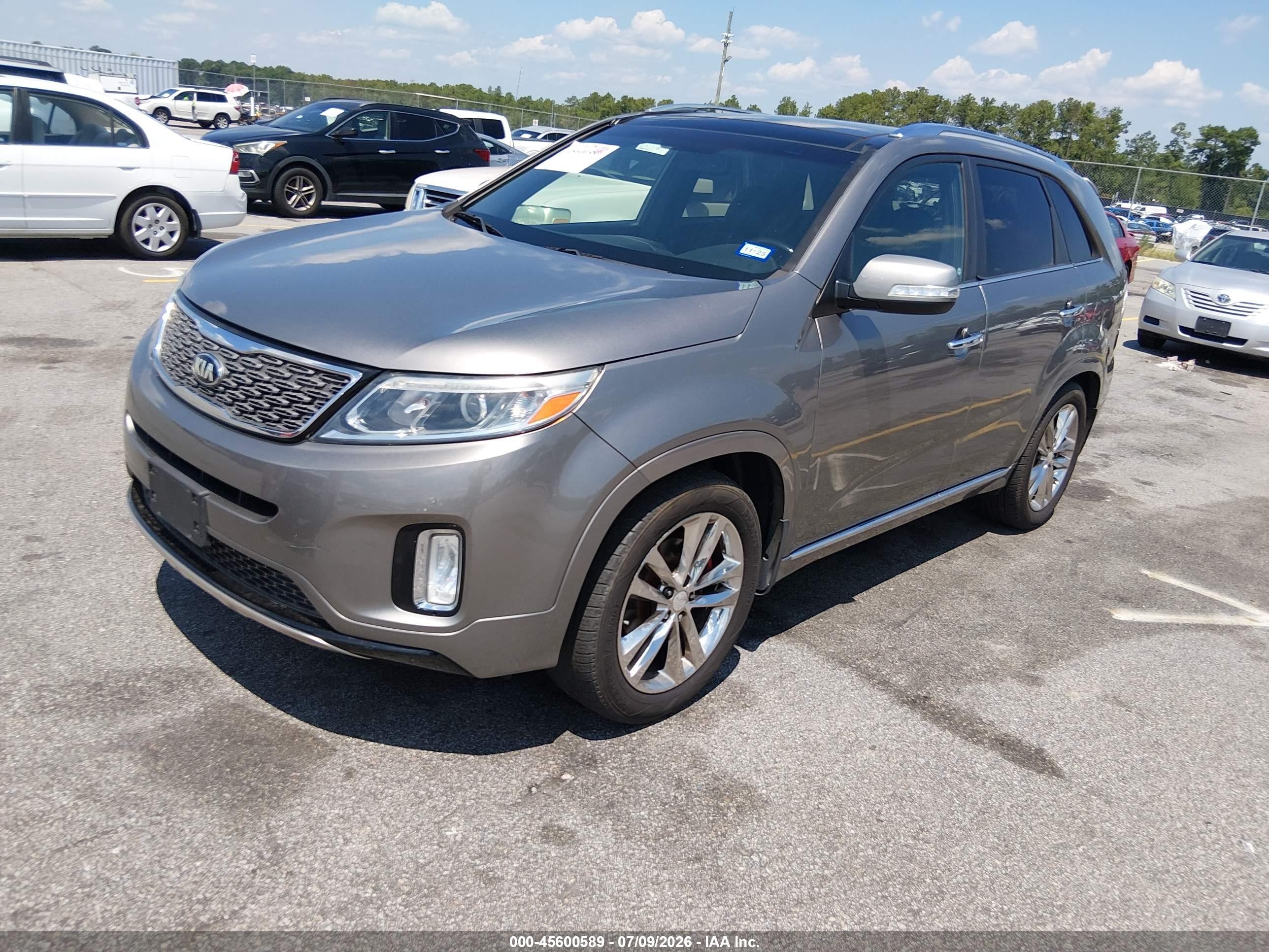 2014 Kia Sorento Limited V6 Gray vin: 5XYKW4A72EG537416