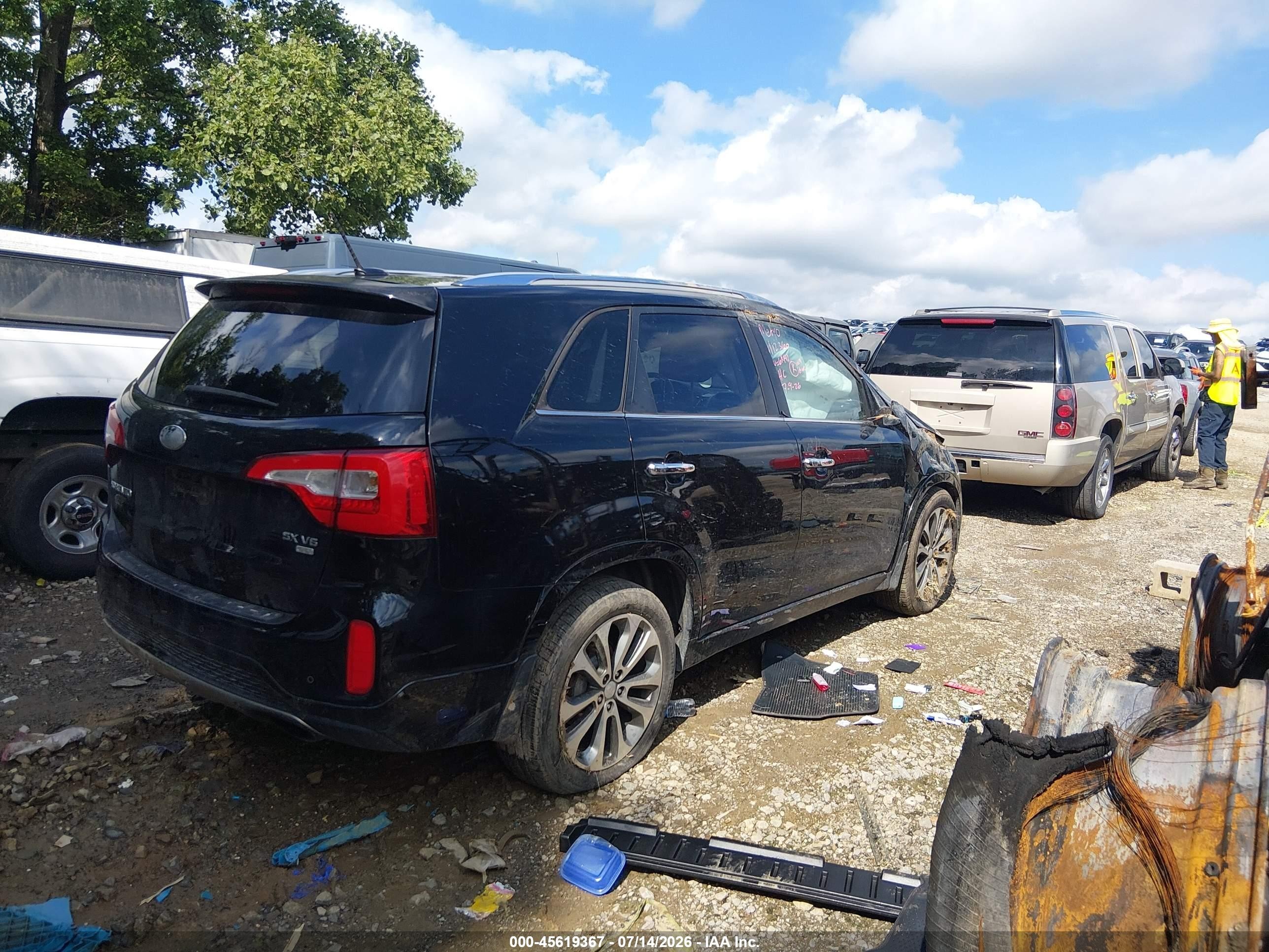2015 Kia Sorento Sx V6 Черный vin: 5XYKW4A72FG561491