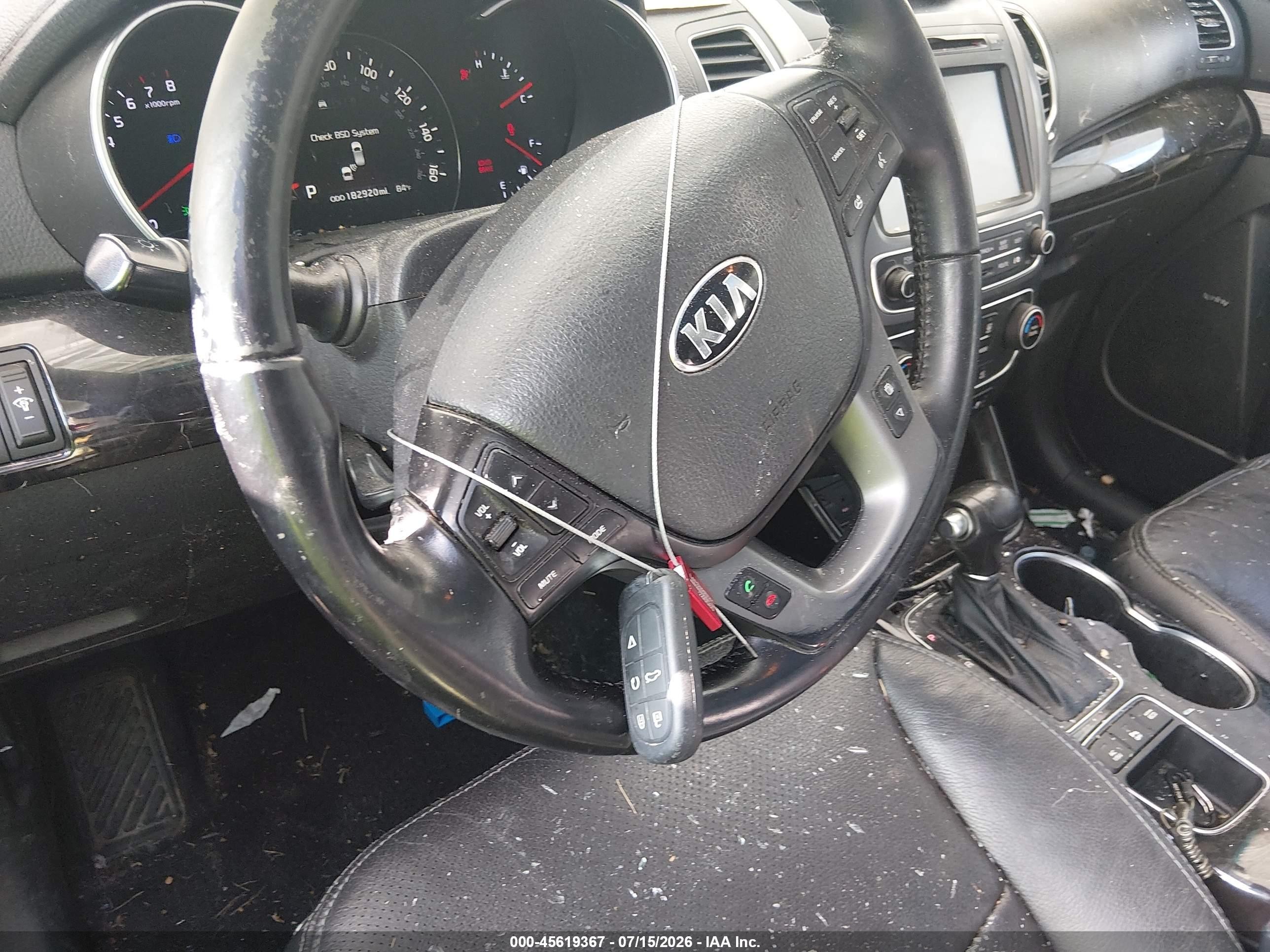 2015 Kia Sorento Sx V6 Черный vin: 5XYKW4A72FG561491