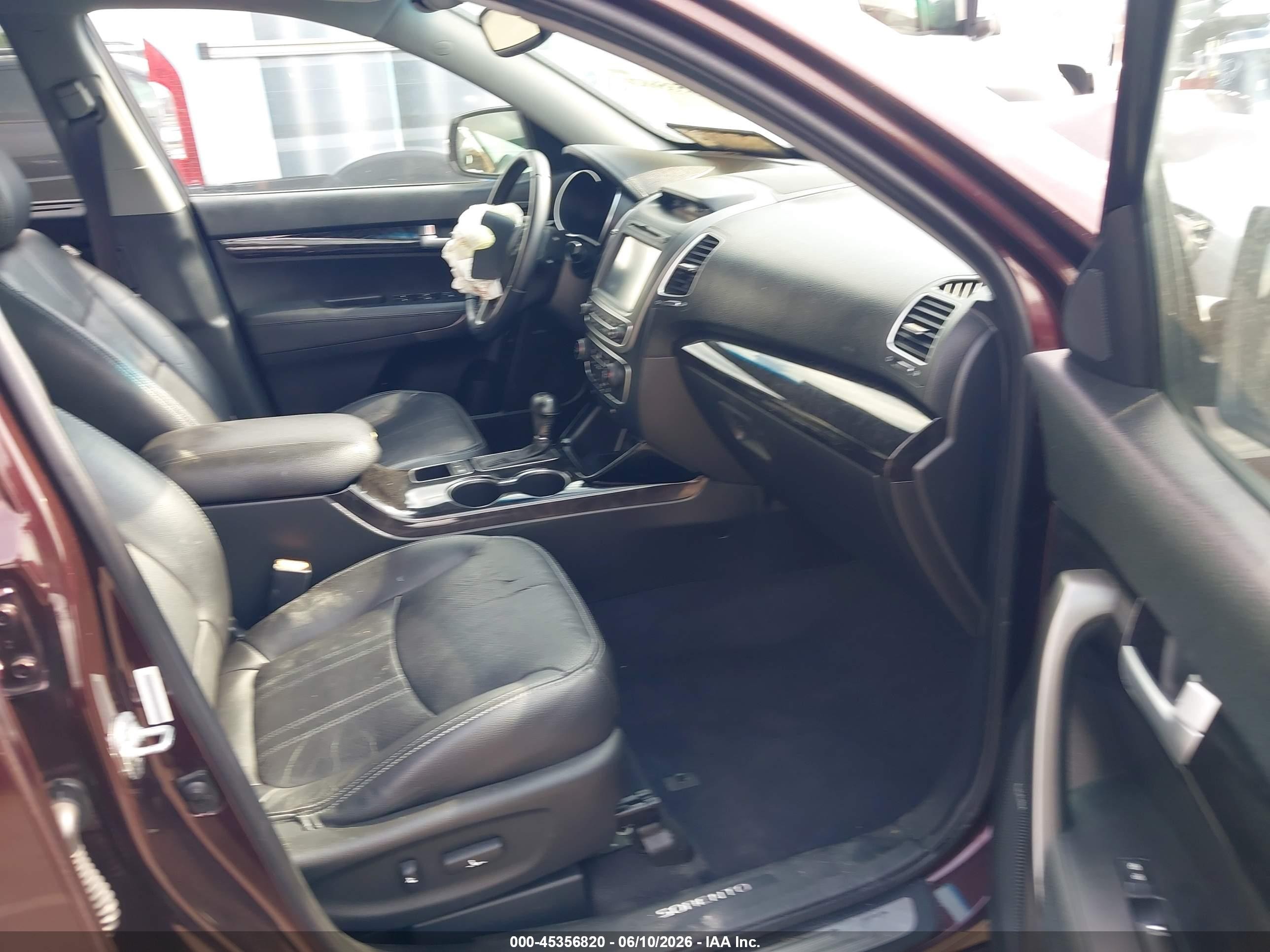 2015 Kia Sorento Sx V6 Maroon vin: 5XYKW4A72FG584706