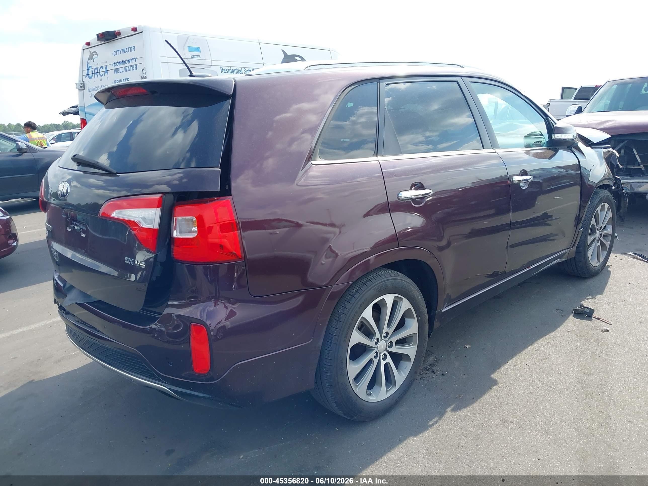 2015 Kia Sorento Sx V6 Maroon vin: 5XYKW4A72FG584706