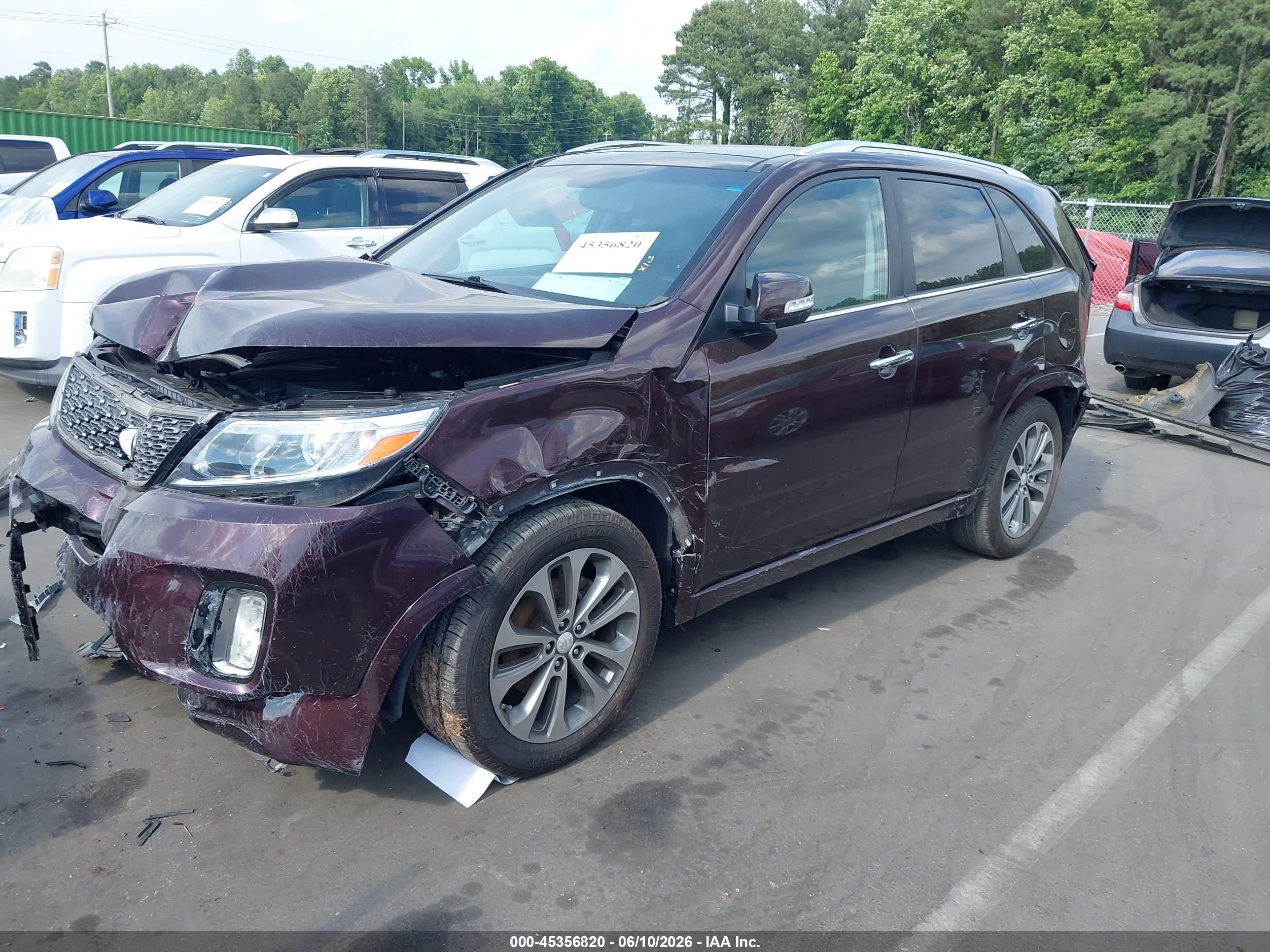 2015 Kia Sorento Sx V6 Maroon vin: 5XYKW4A72FG584706