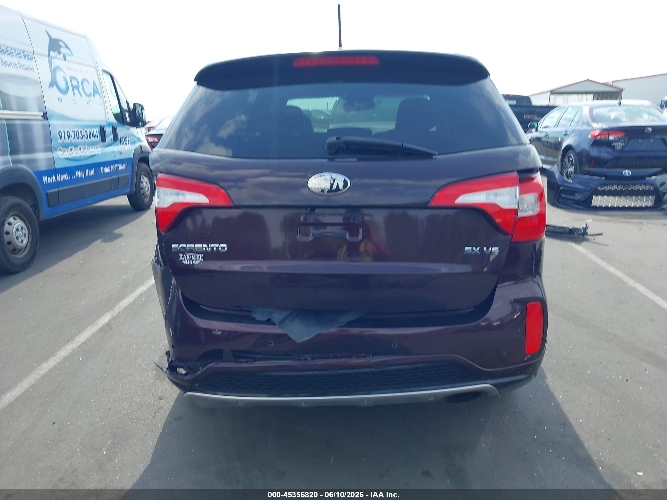 2015 Kia Sorento Sx V6 Maroon vin: 5XYKW4A72FG584706
