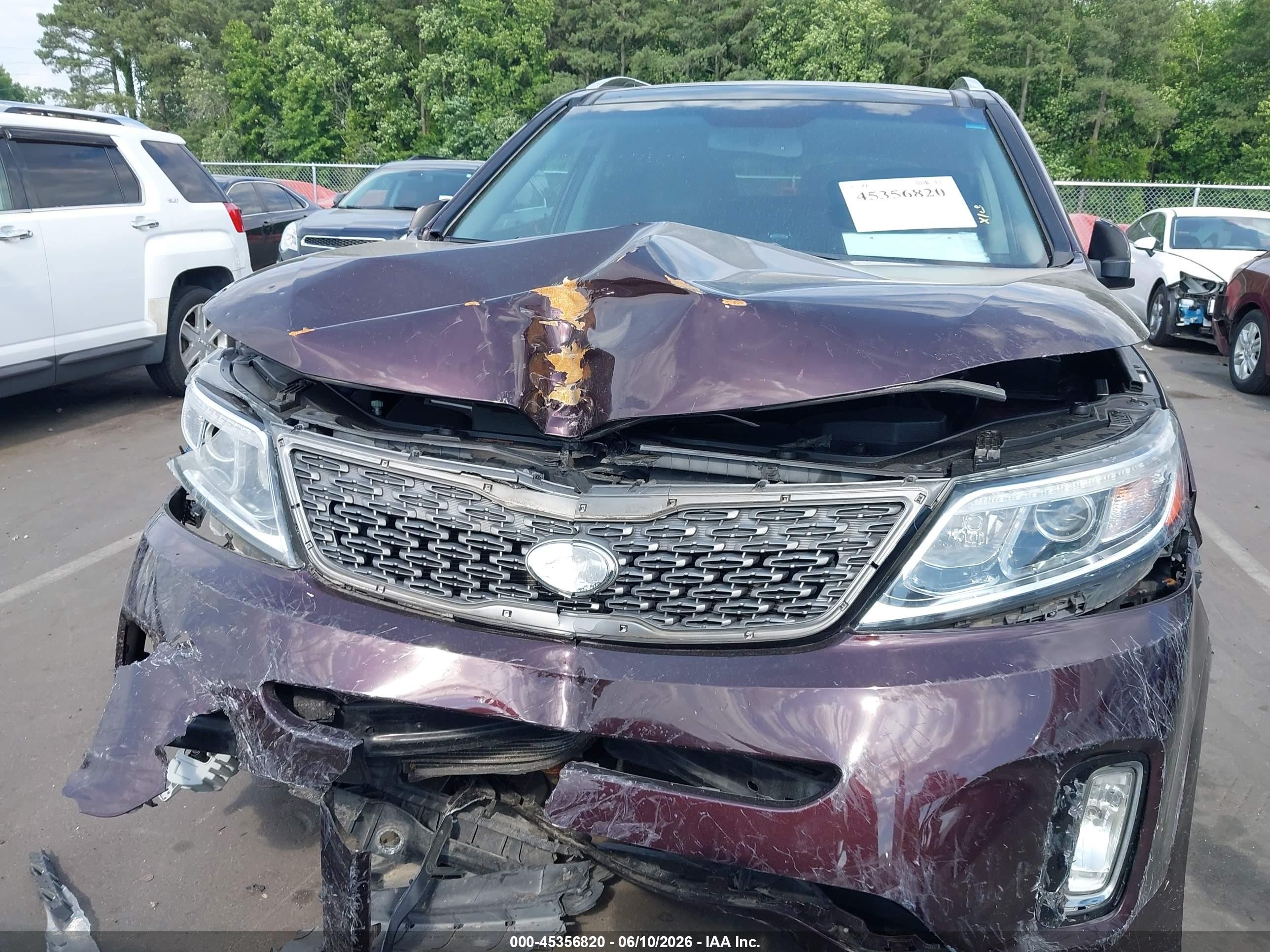 2015 Kia Sorento Sx V6 Maroon vin: 5XYKW4A72FG584706