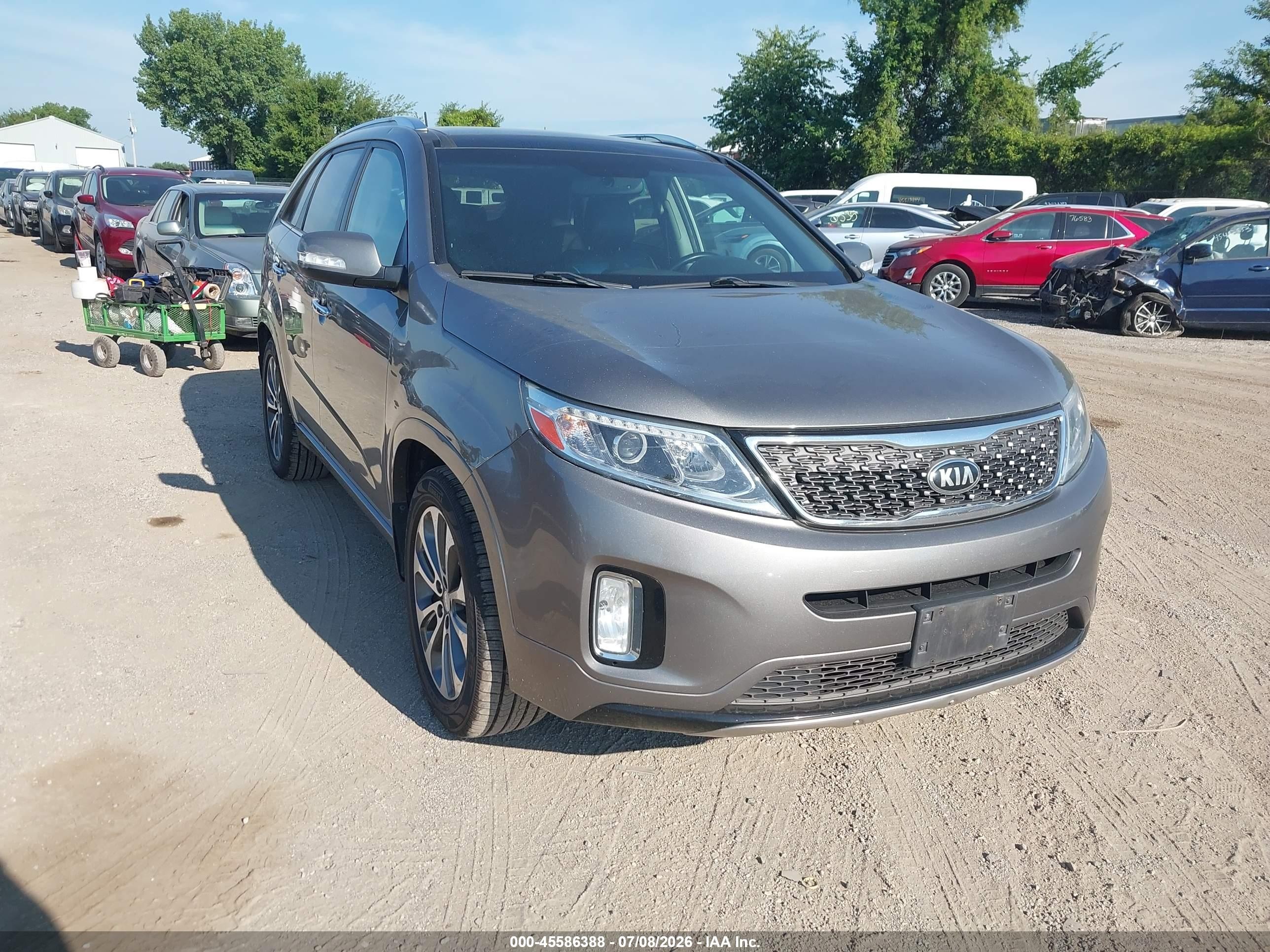 2015 Kia Sorento Sx V6 Gray vin: 5XYKW4A72FG645732