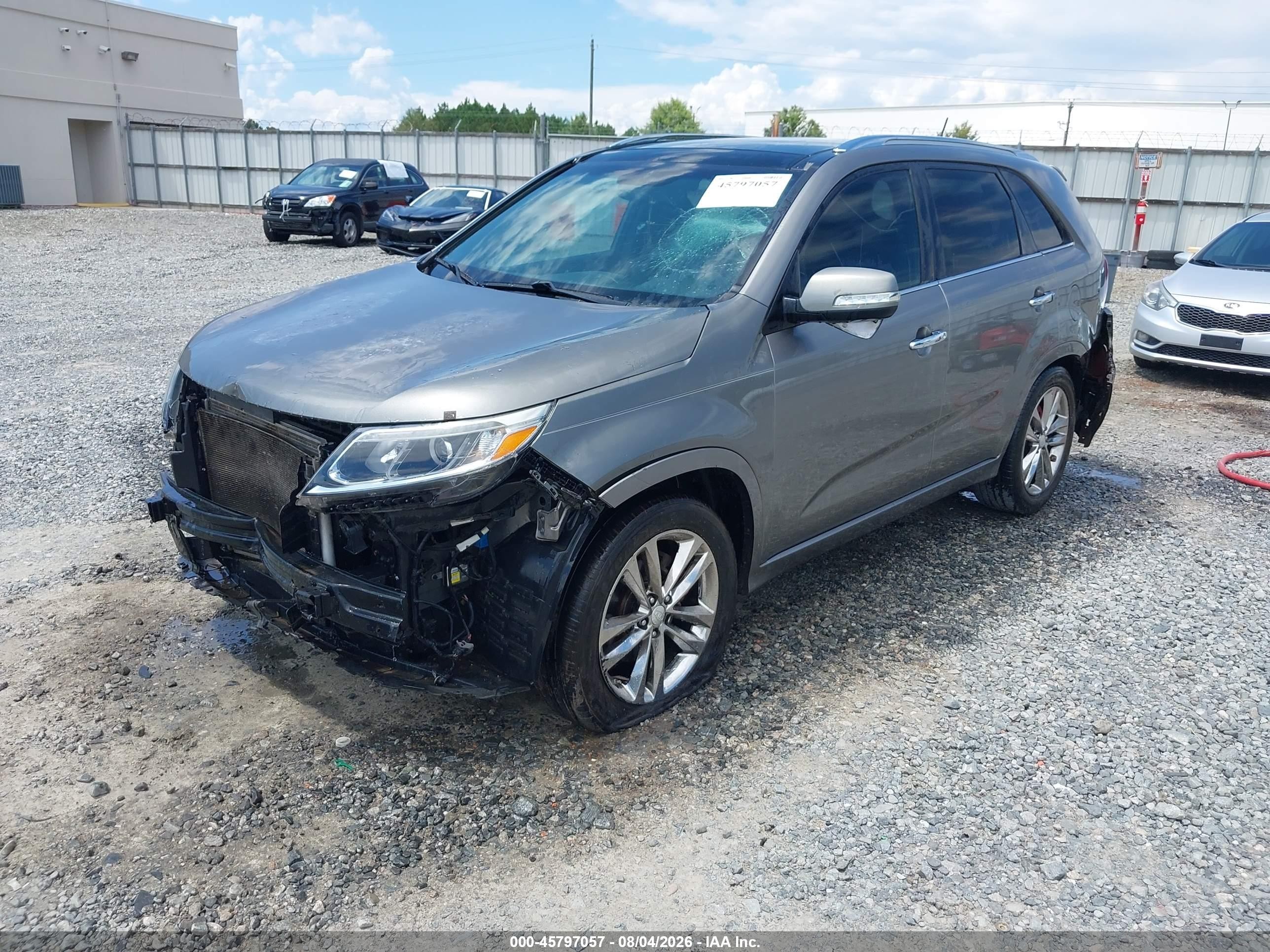 2014 Kia Sorento Limited V6 Серый vin: 5XYKW4A73EG476397