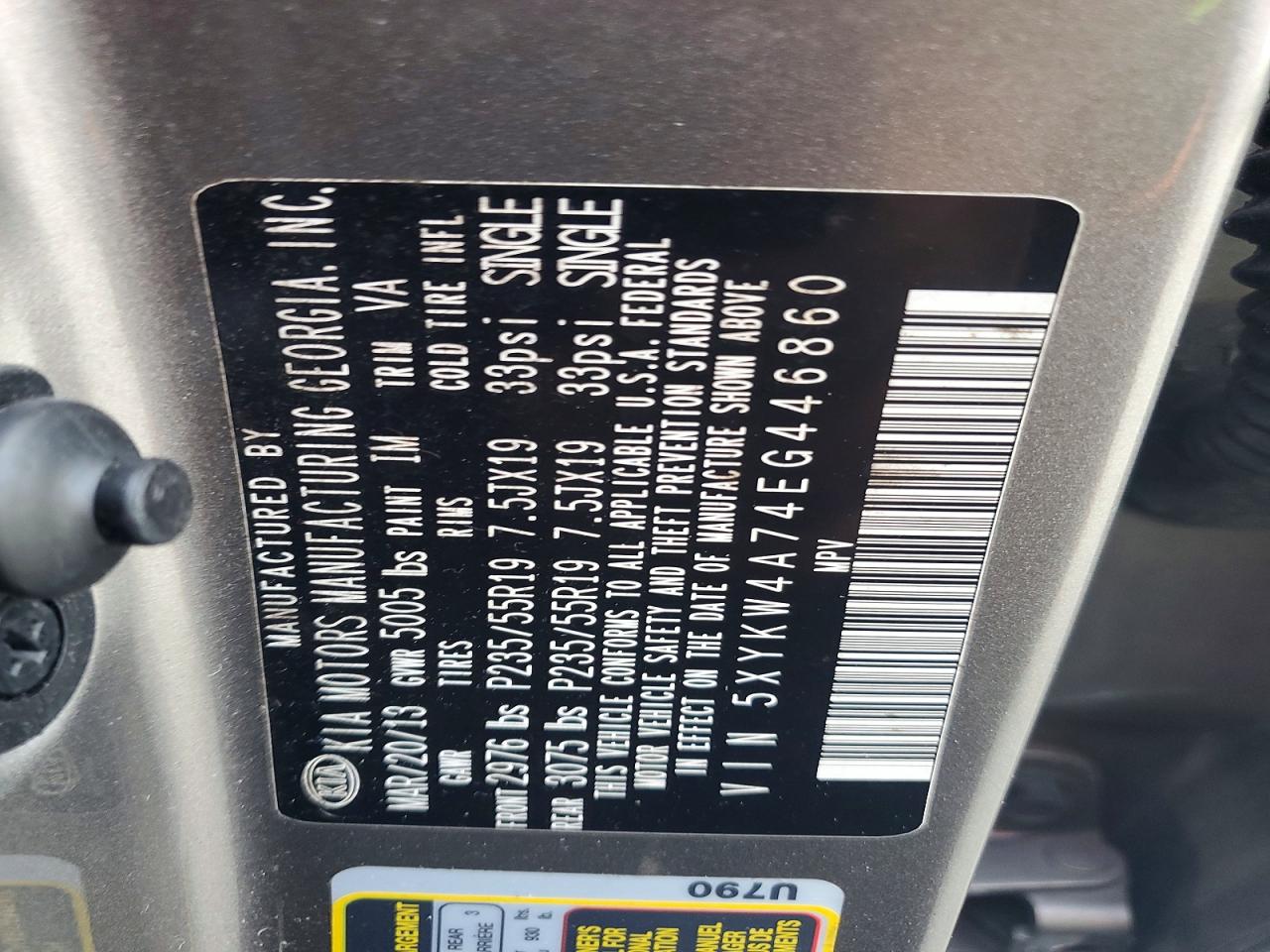 2014 Kia Sorento Sx Limited Gray vin: 5XYKW4A74EG446860