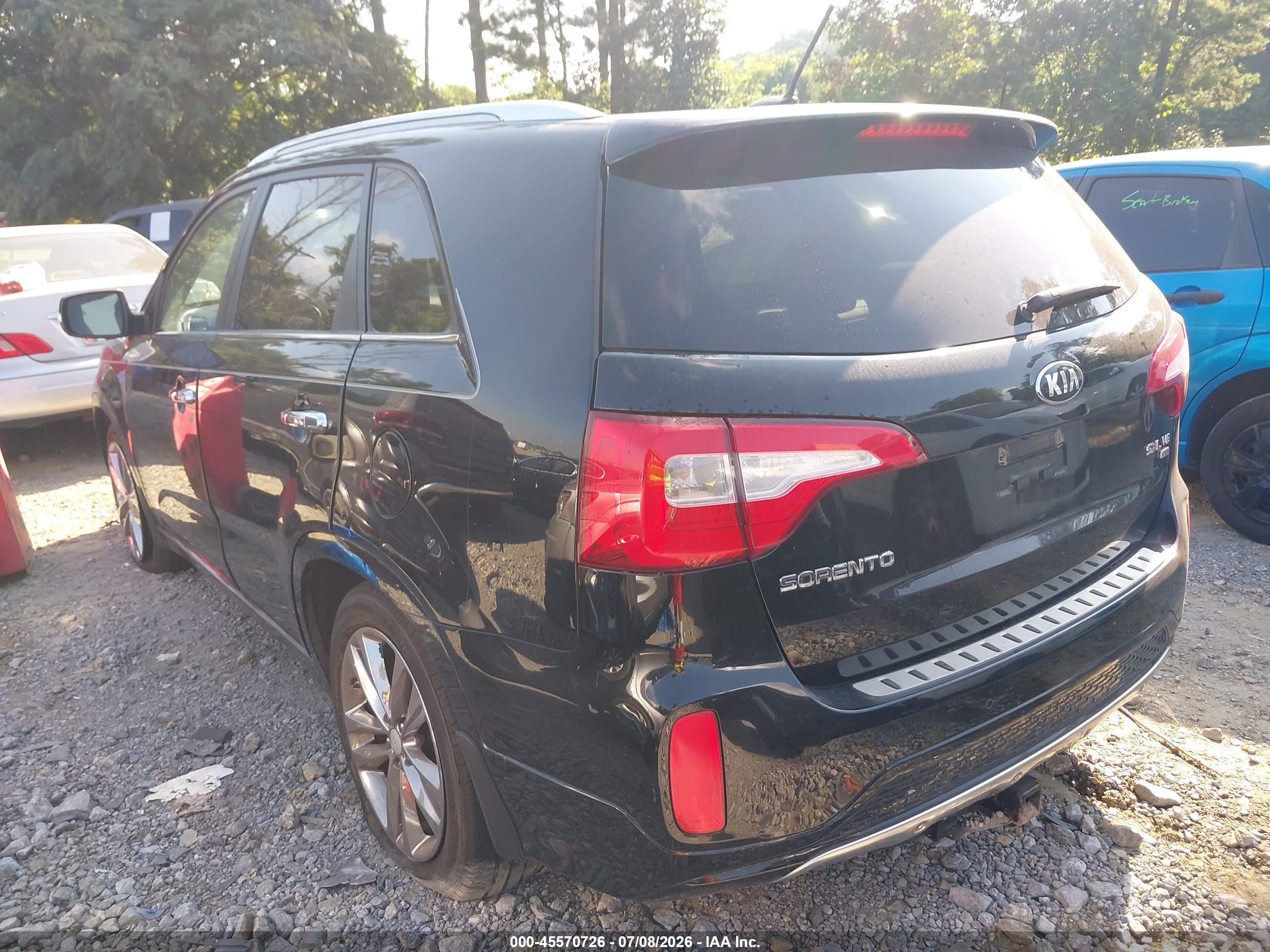 2014 Kia Sorento Limited V6 Black vin: 5XYKW4A74EG476067