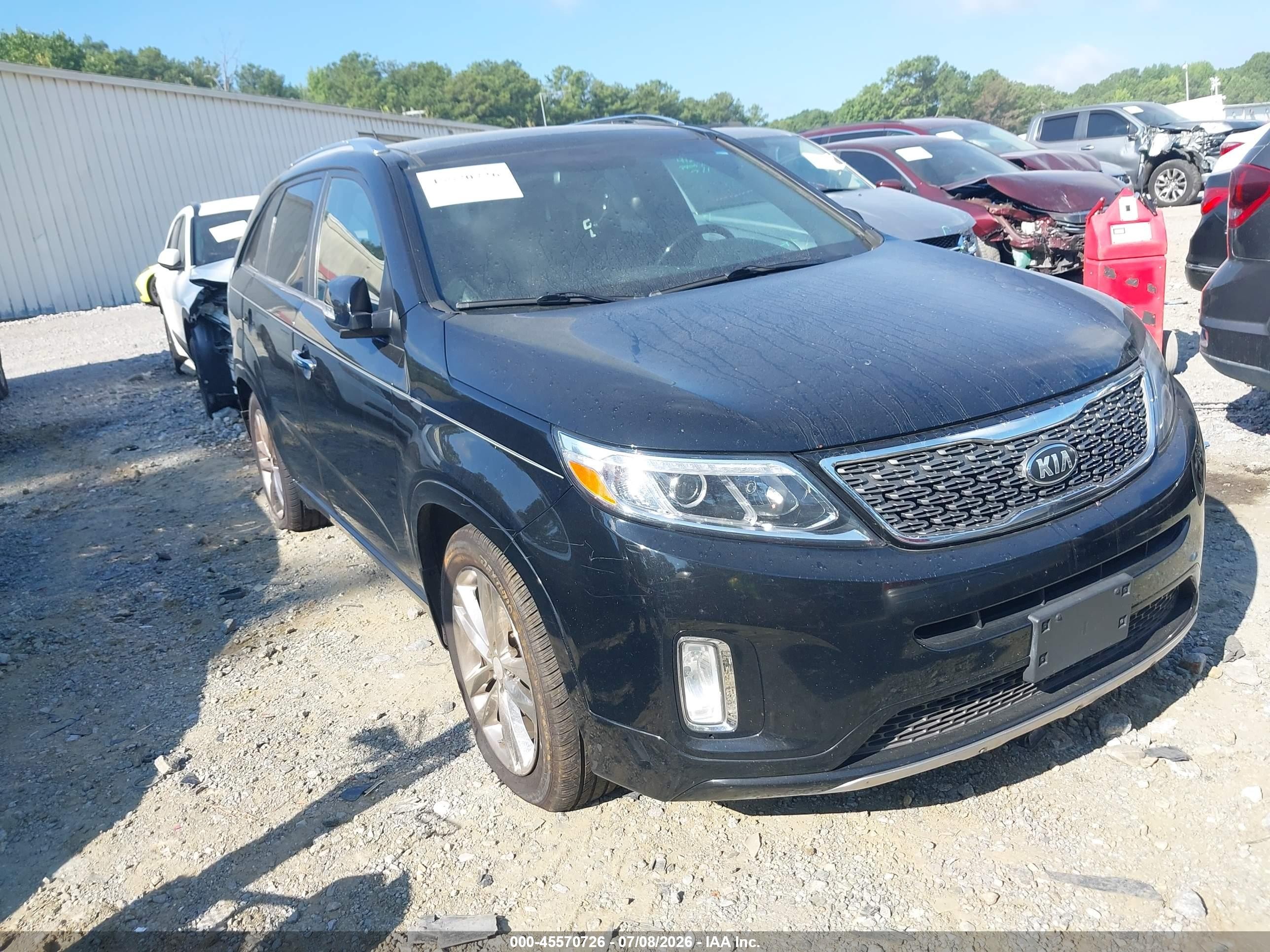 2014 Kia Sorento Limited V6 Black vin: 5XYKW4A74EG476067
