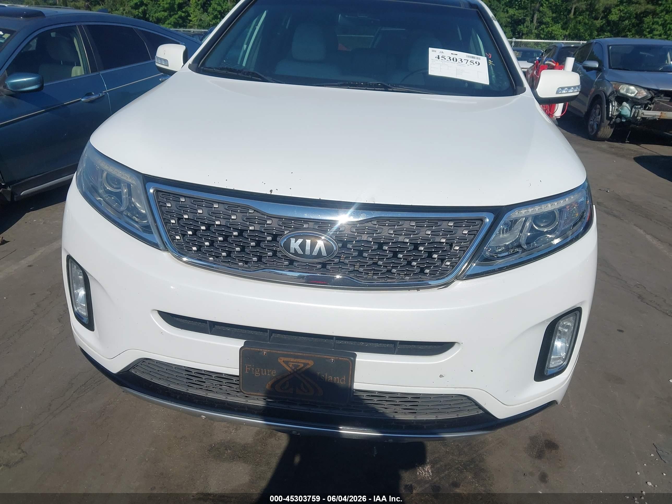 2014 Kia Sorento Limited V6 Белый vin: 5XYKW4A75EG494660