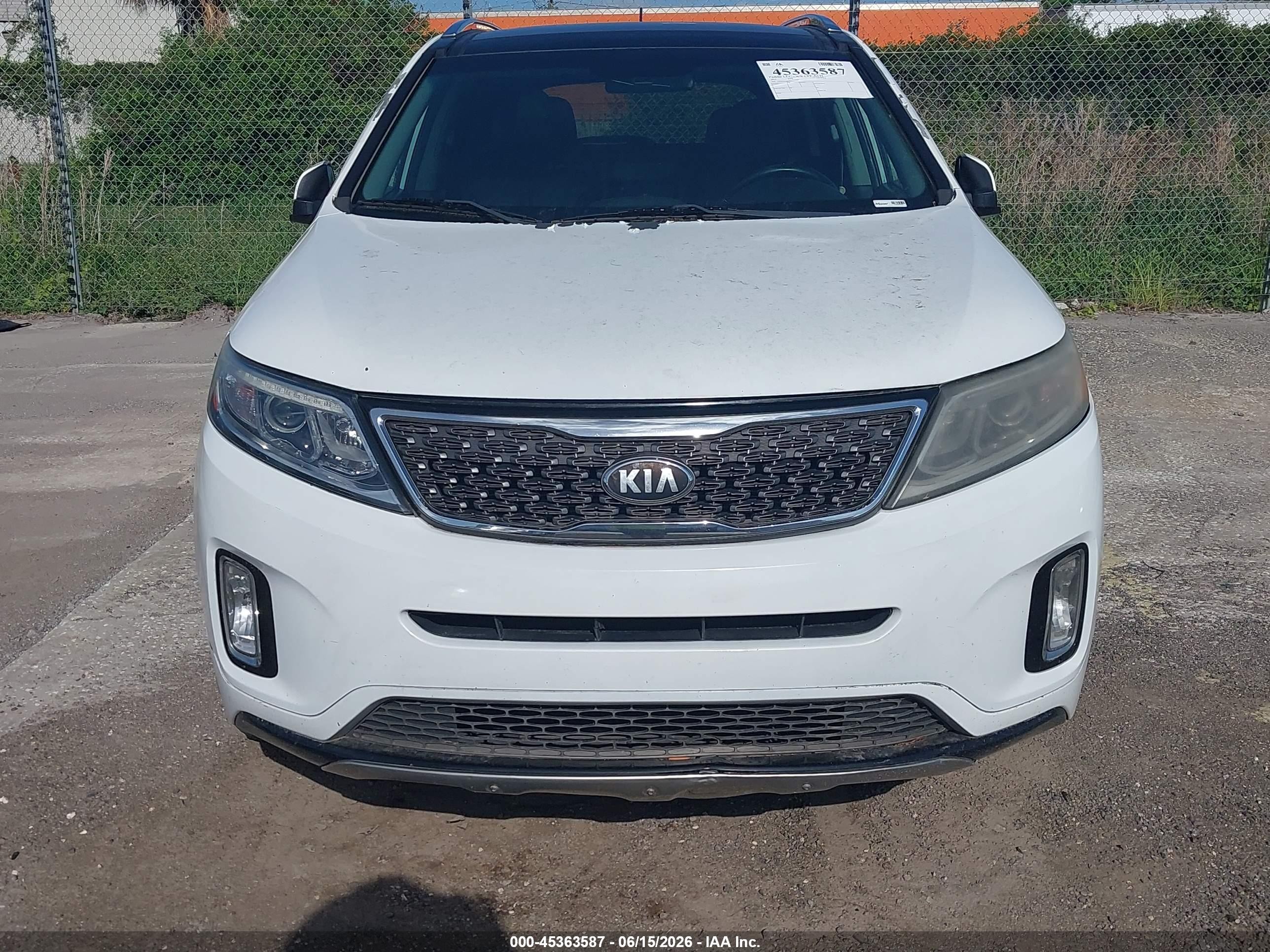 2015 Kia Sorento Sx V6 White vin: 5XYKW4A75FG558827