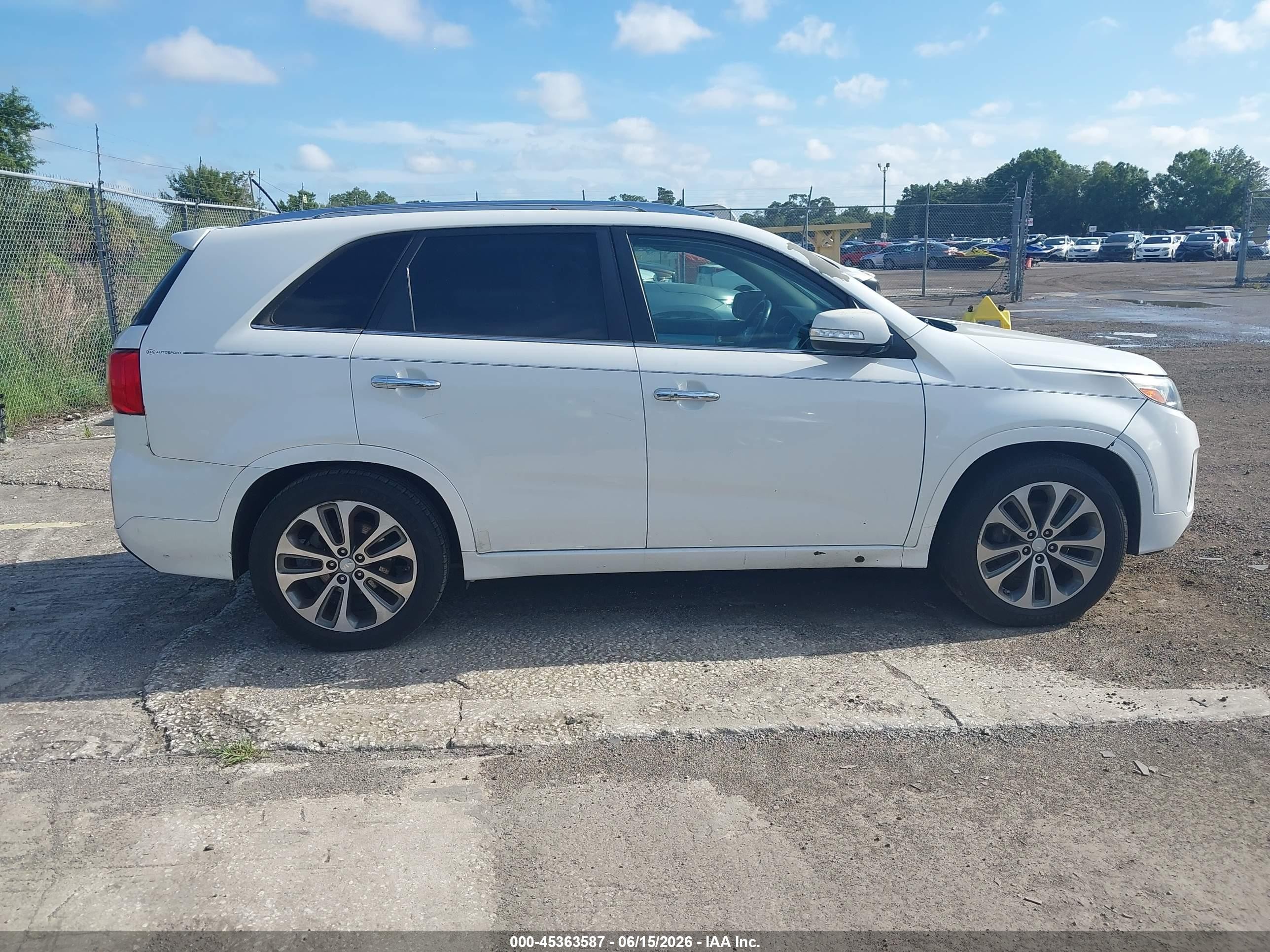 2015 Kia Sorento Sx V6 White vin: 5XYKW4A75FG558827