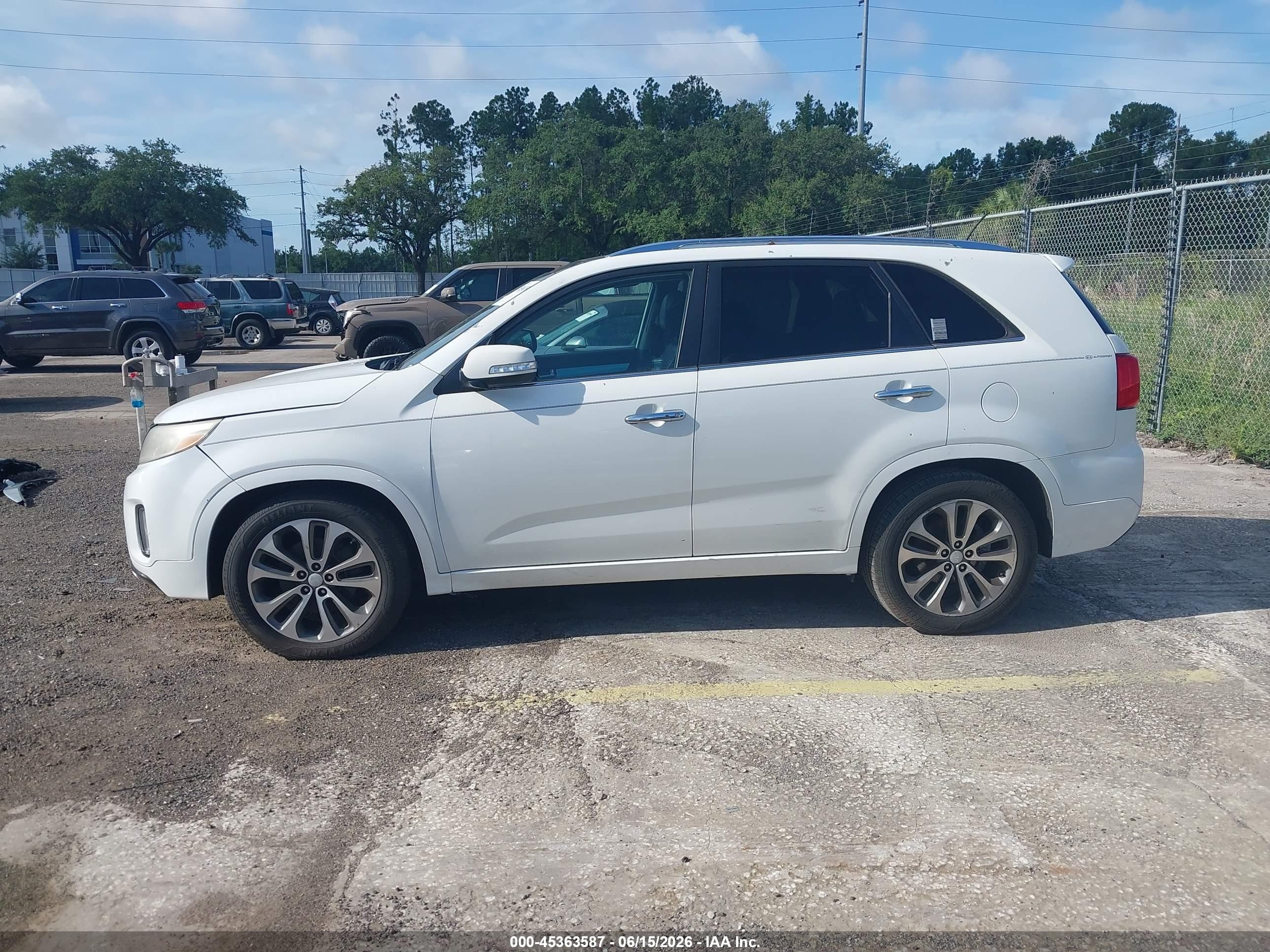 2015 Kia Sorento Sx V6 White vin: 5XYKW4A75FG558827