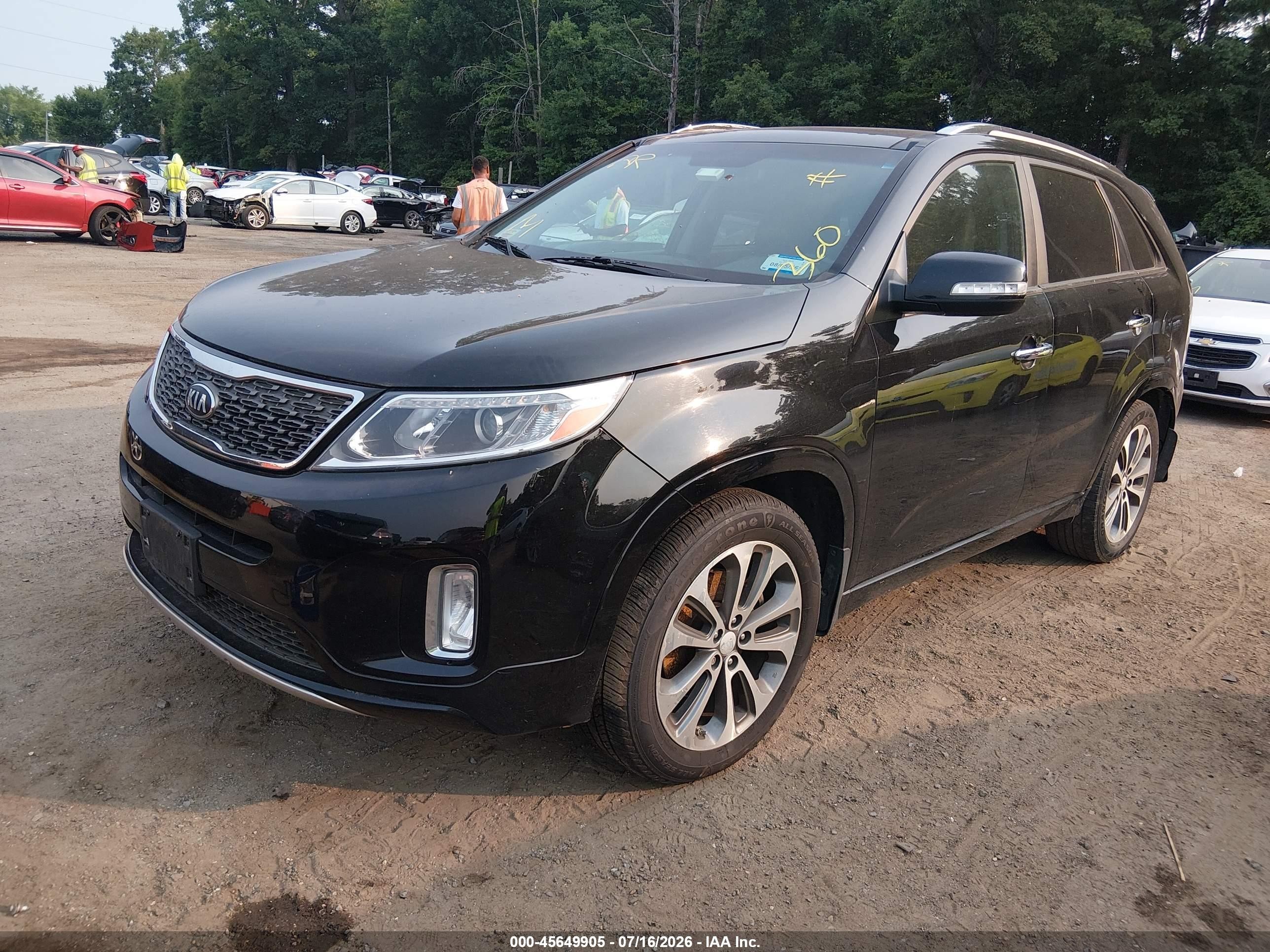 2015 Kia Sorento Sx V6 Черный vin: 5XYKW4A75FG647605