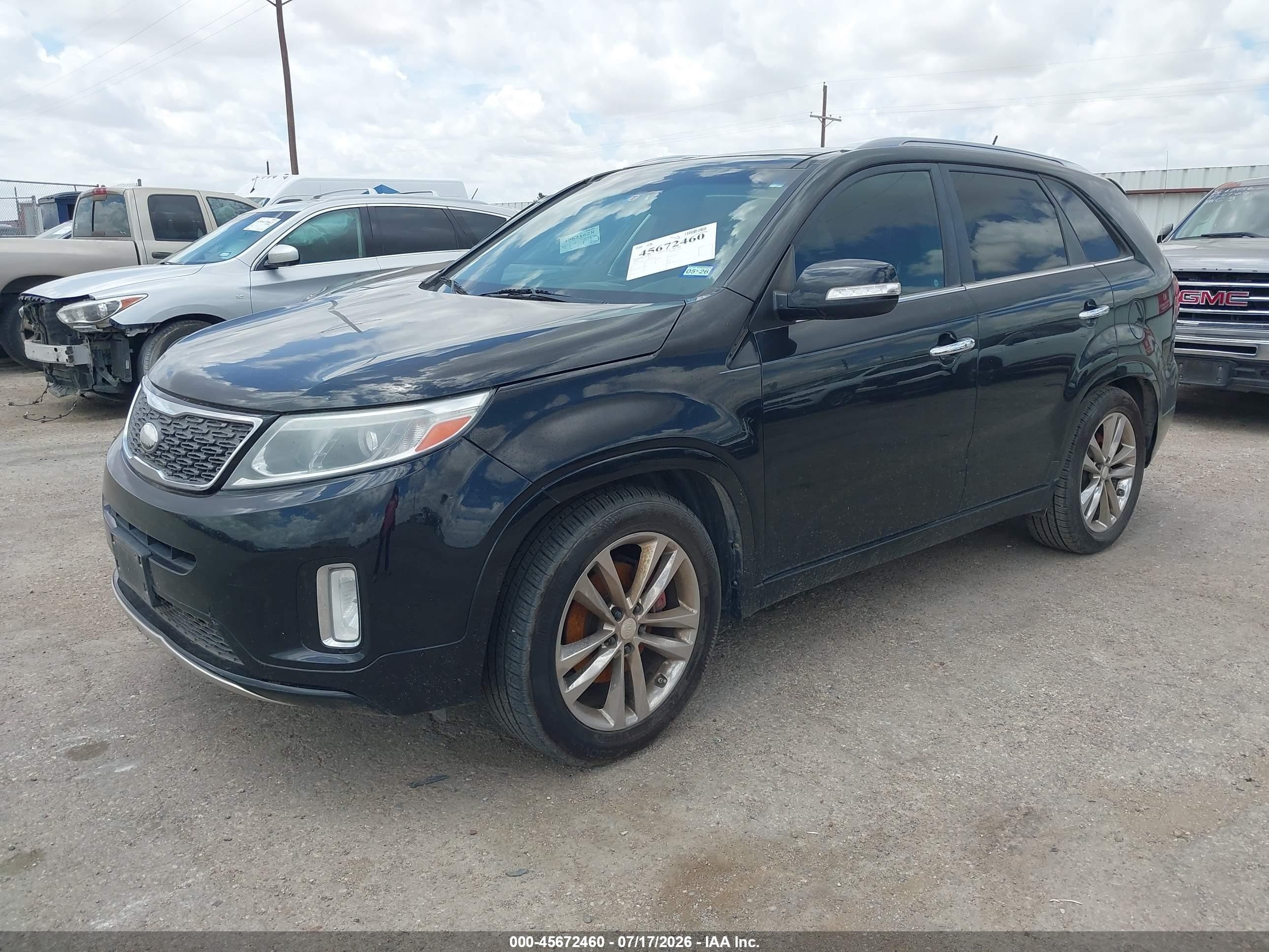 2014 Kia Sorento Limited V6 Black vin: 5XYKW4A76EG450912