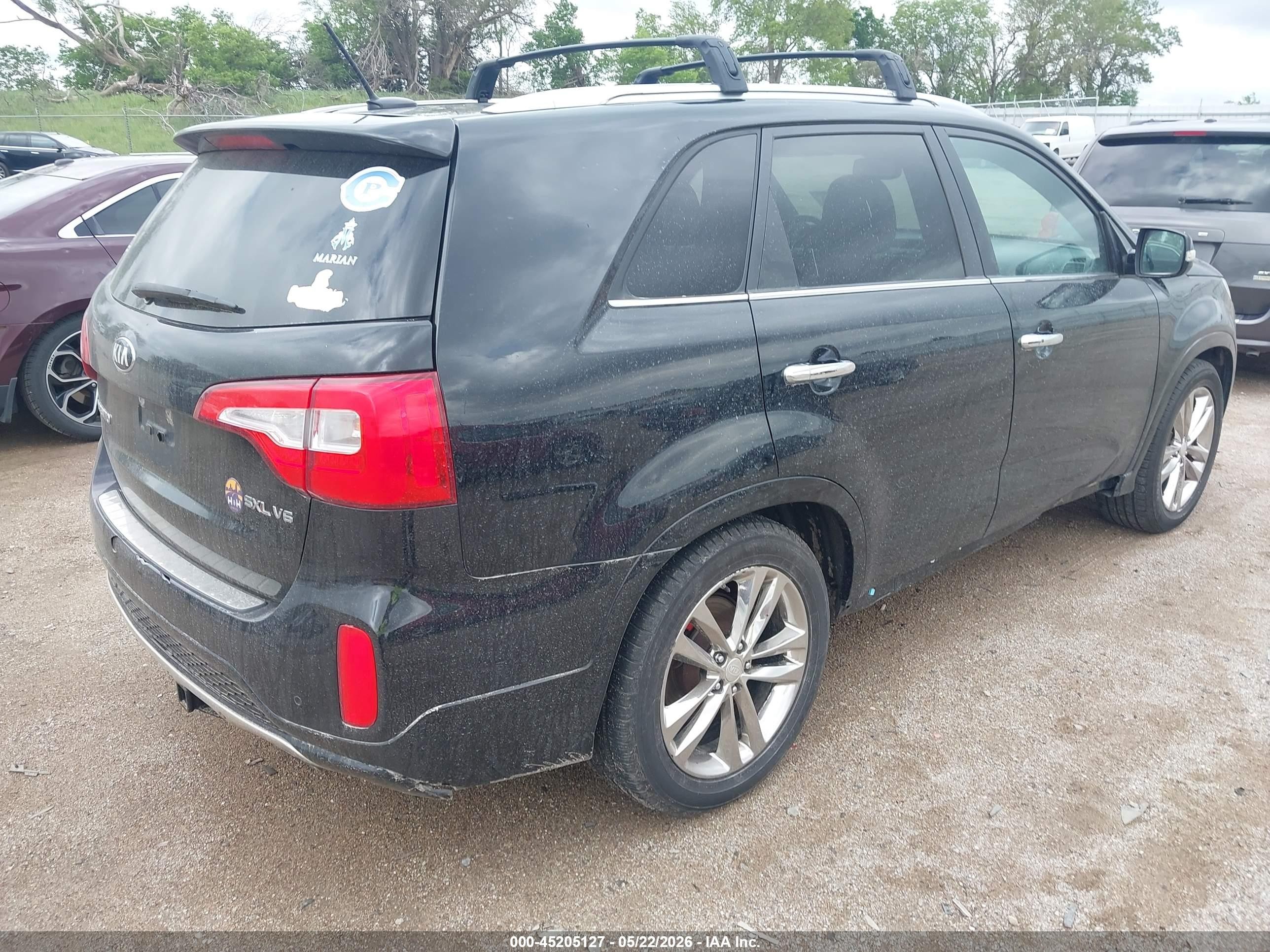 2015 Kia Sorento Limited V6 Black vin: 5XYKW4A76FG655633