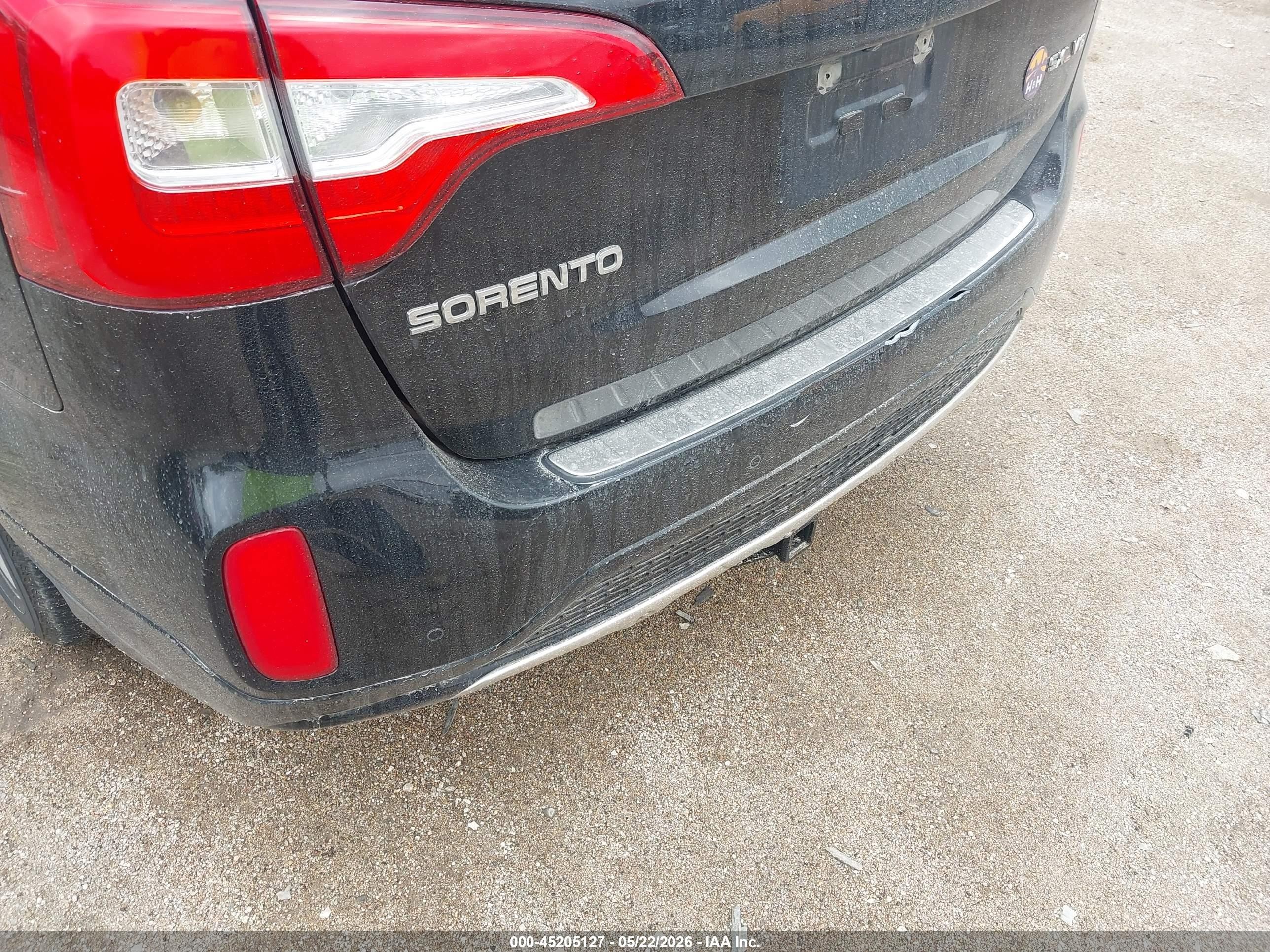 2015 Kia Sorento Limited V6 Black vin: 5XYKW4A76FG655633