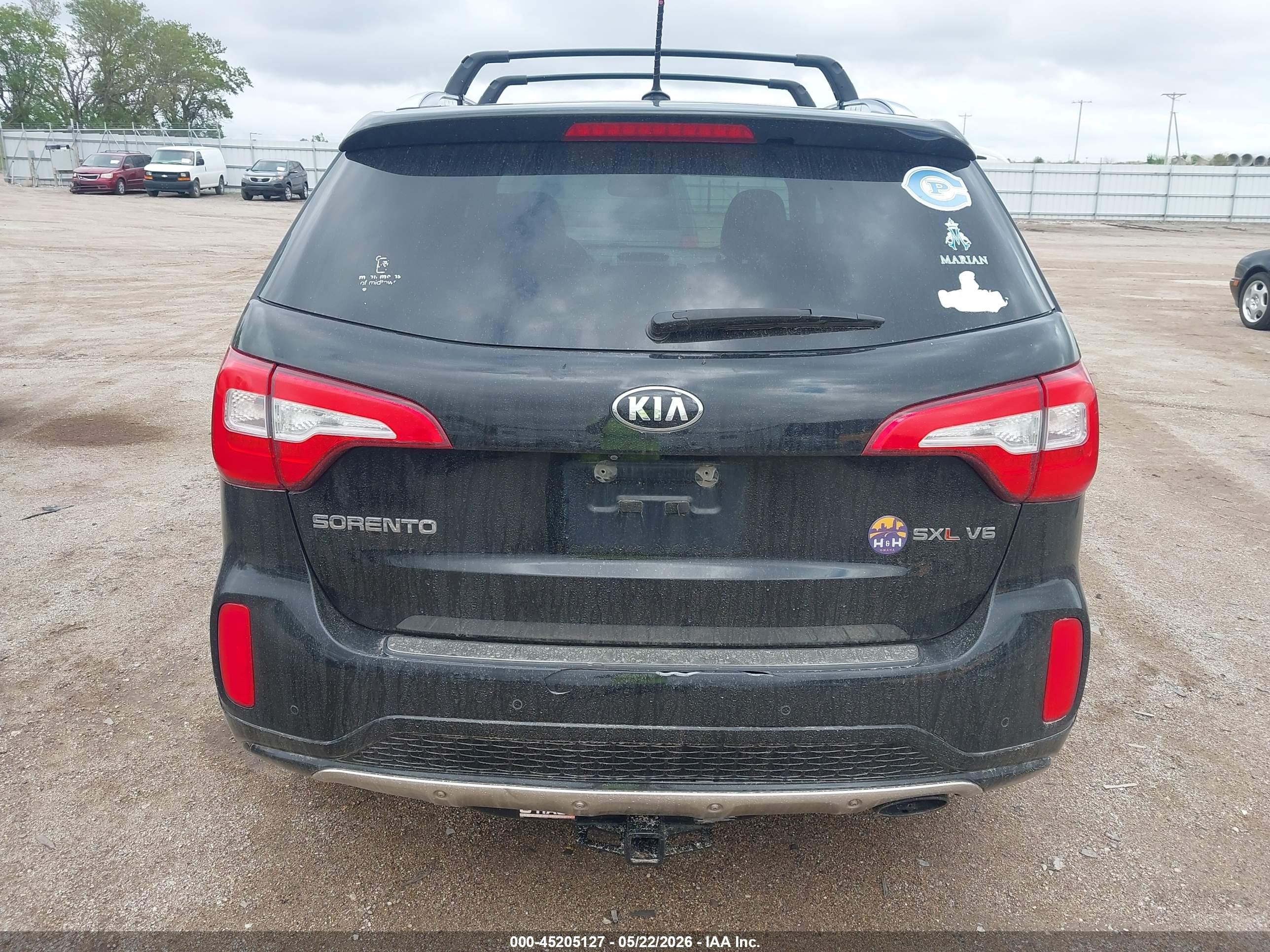 2015 Kia Sorento Limited V6 Black vin: 5XYKW4A76FG655633