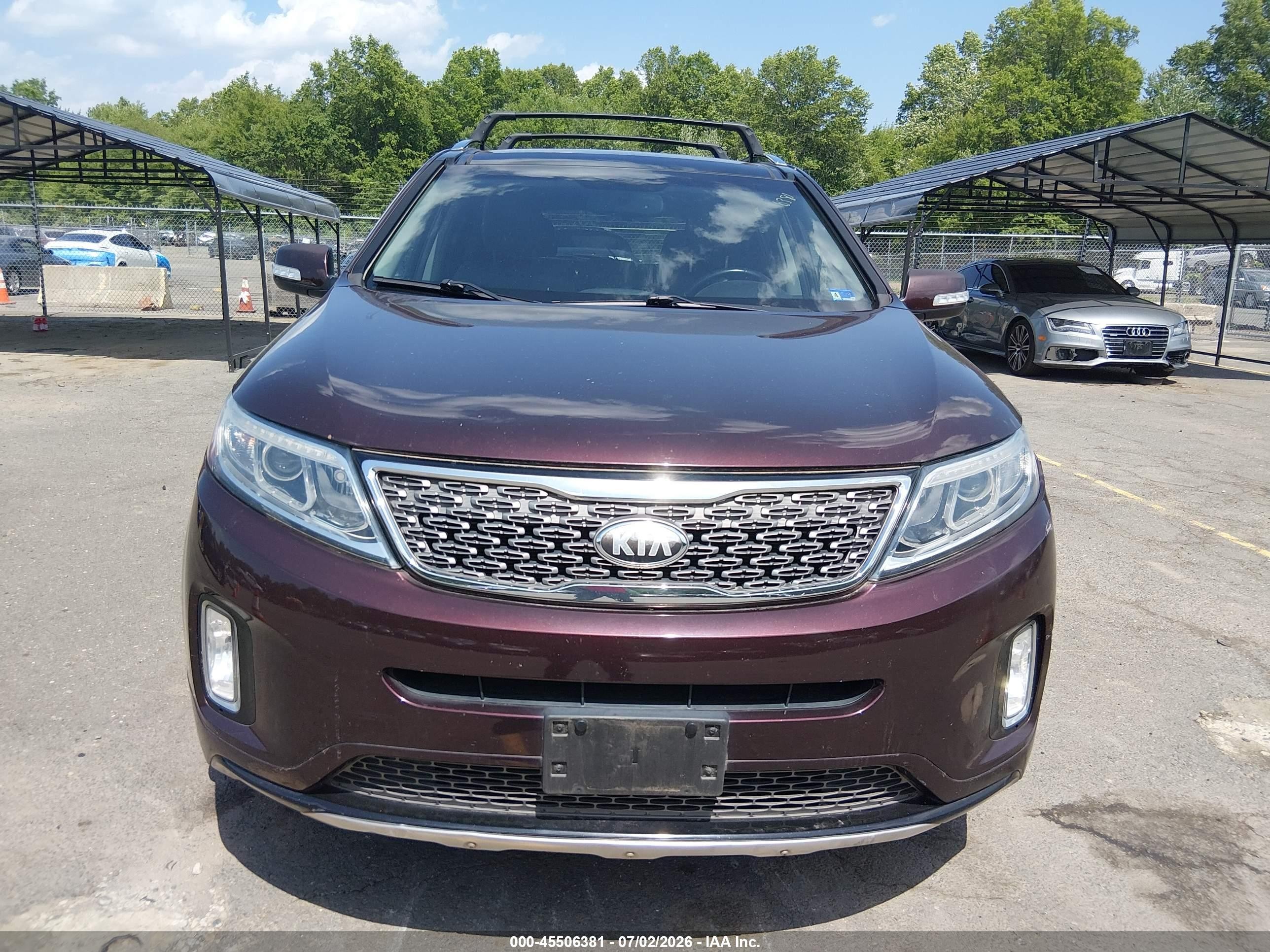 2014 Kia Sorento Sx Purple vin: 5XYKW4A77EG430006