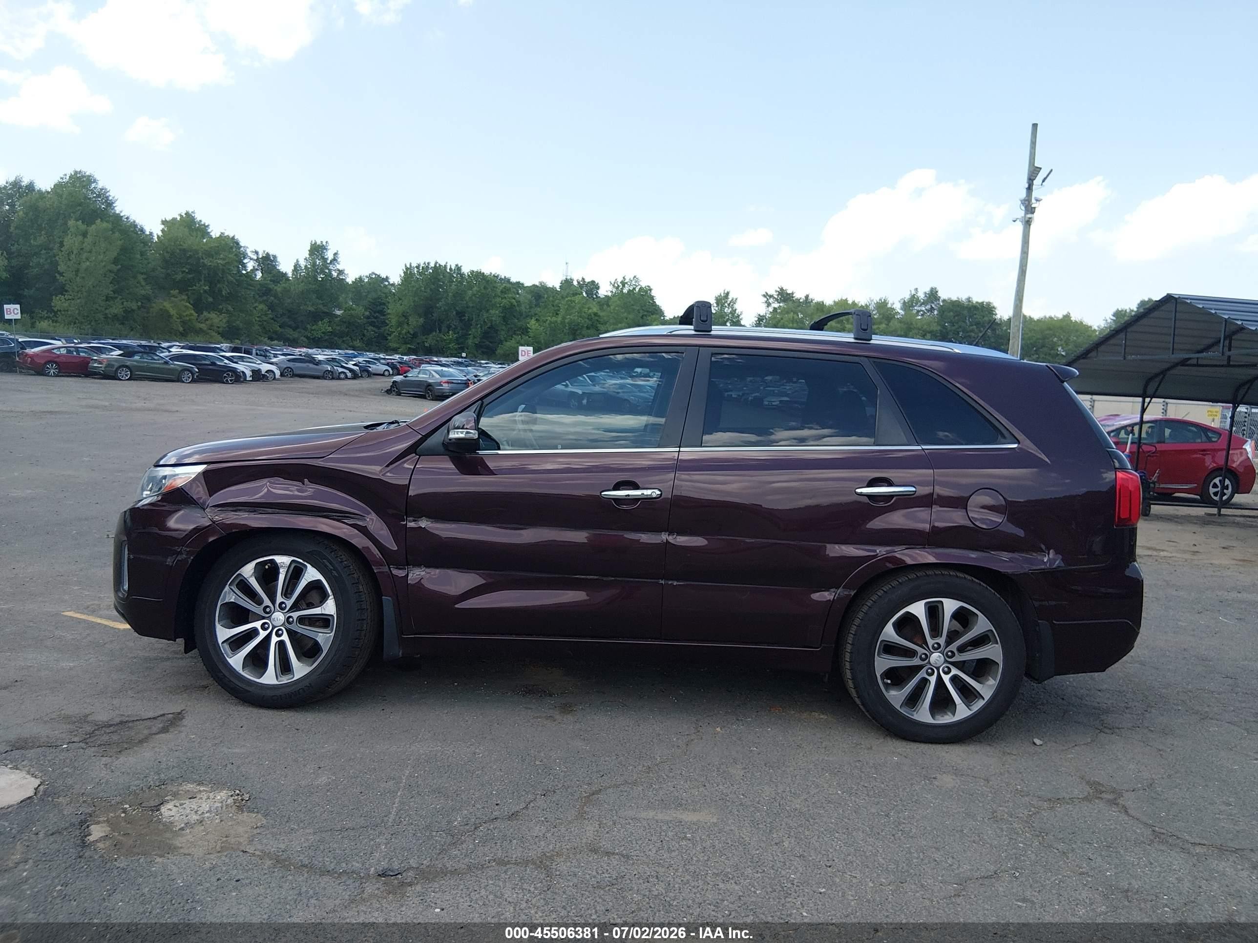 2014 Kia Sorento Sx Purple vin: 5XYKW4A77EG430006