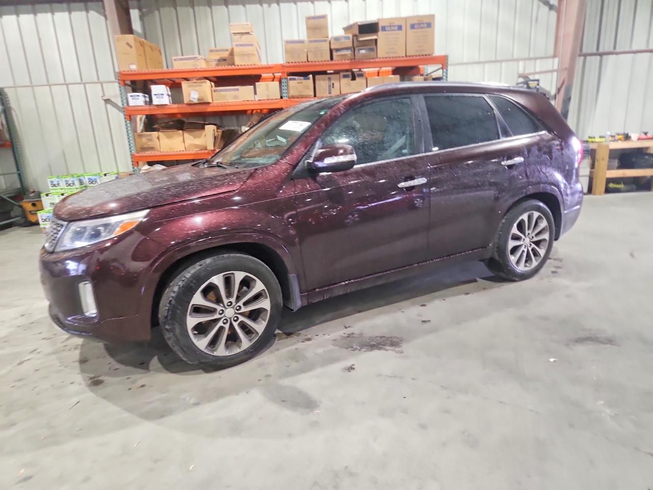 2014 Kia Sorento Sx Burgundy vin: 5XYKW4A77EG480212