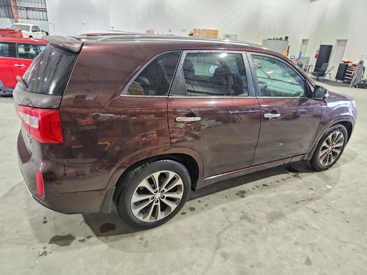 2014 Kia Sorento Sx Burgundy vin: 5XYKW4A77EG480212