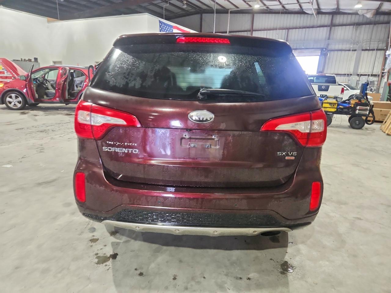 2014 Kia Sorento Sx Burgundy vin: 5XYKW4A77EG480212