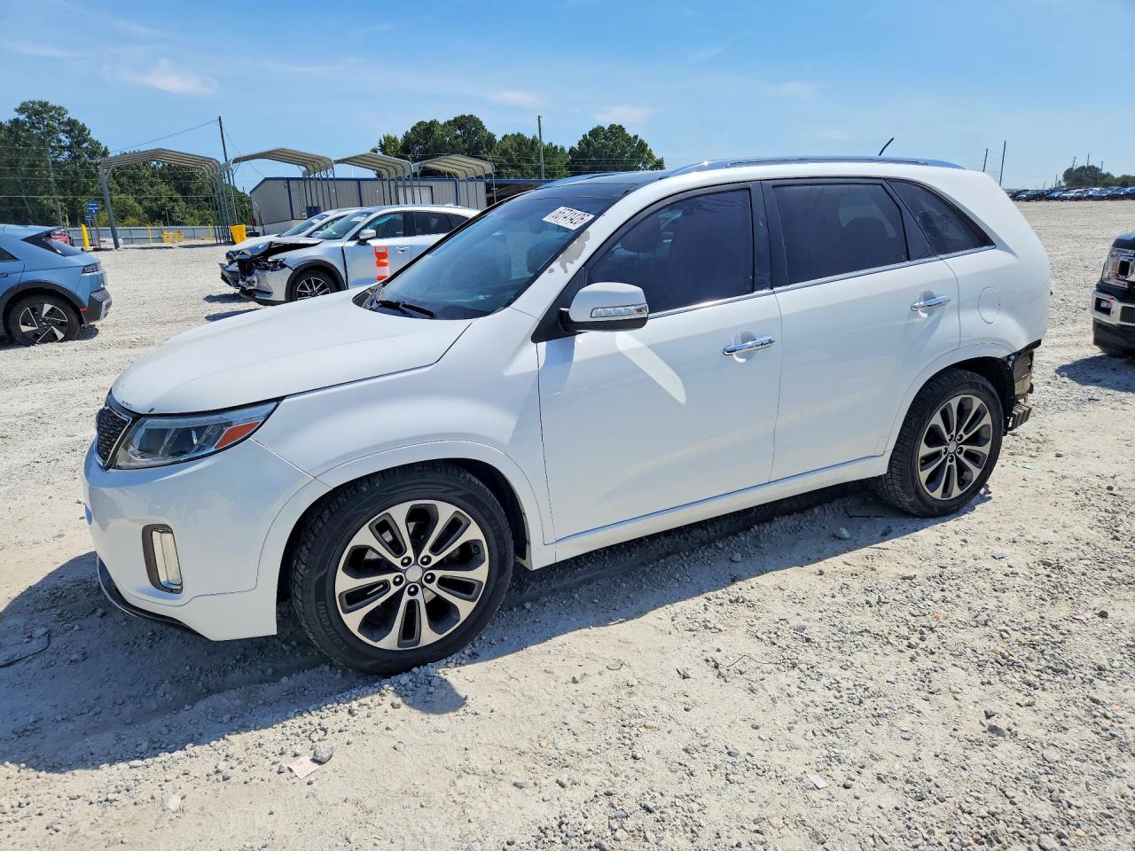 2014 Kia Sorento Sx White vin: 5XYKW4A78EG454086