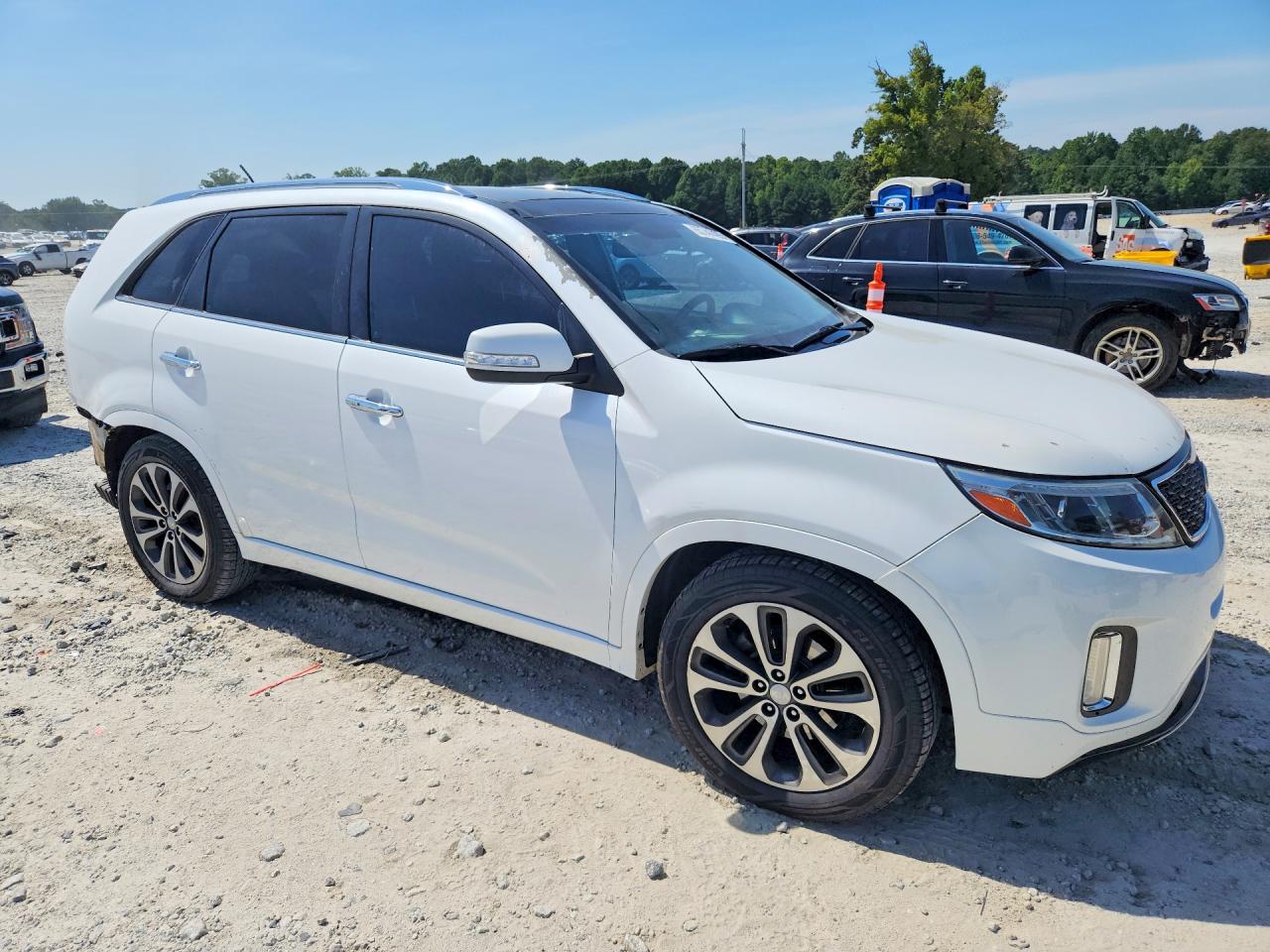 2014 Kia Sorento Sx White vin: 5XYKW4A78EG454086