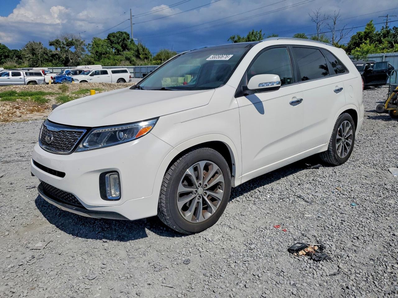 2015 Kia Sorento Sx White vin: 5XYKW4A78FG651373