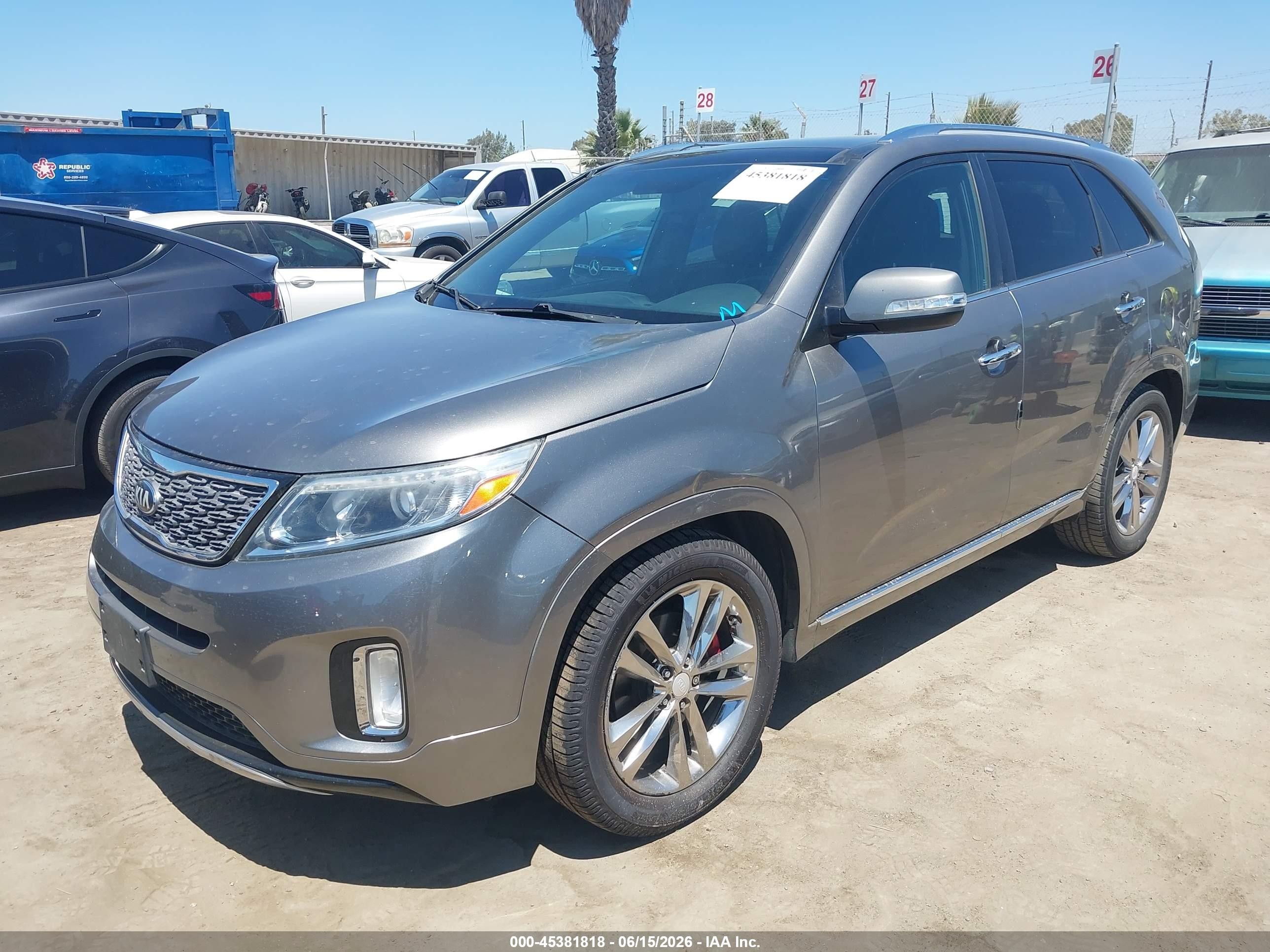 2015 Kia Sorento Limited V6 Gray vin: 5XYKW4A7XFG616897
