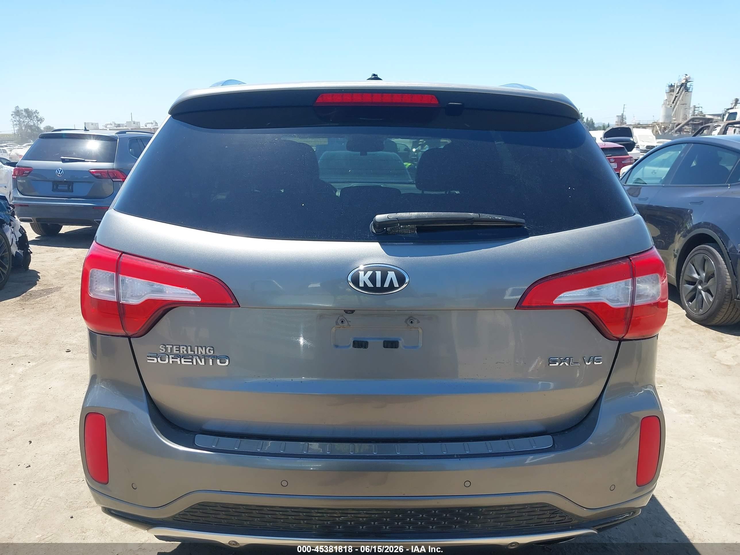 2015 Kia Sorento Limited V6 Gray vin: 5XYKW4A7XFG616897