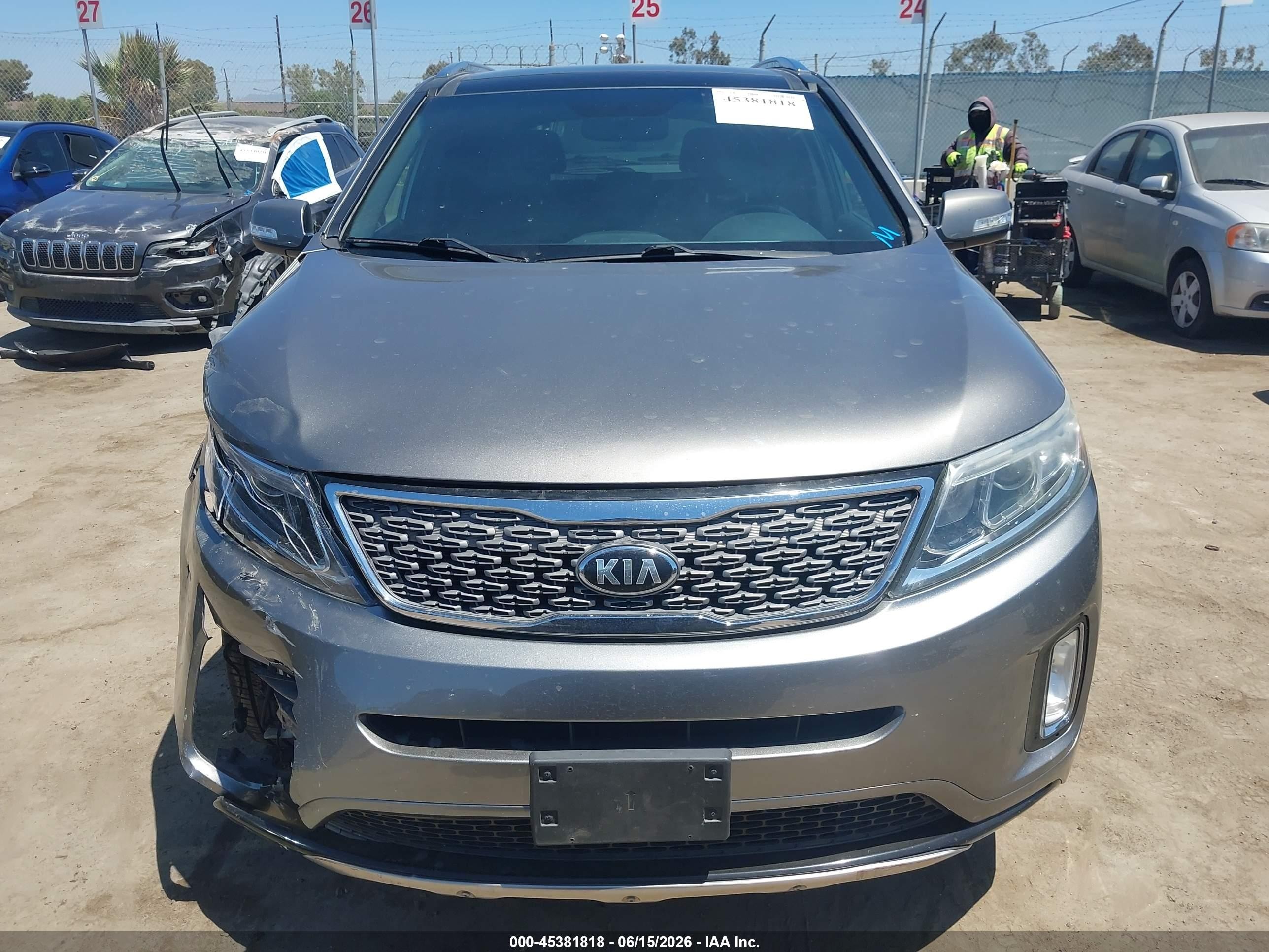 2015 Kia Sorento Limited V6 Gray vin: 5XYKW4A7XFG616897