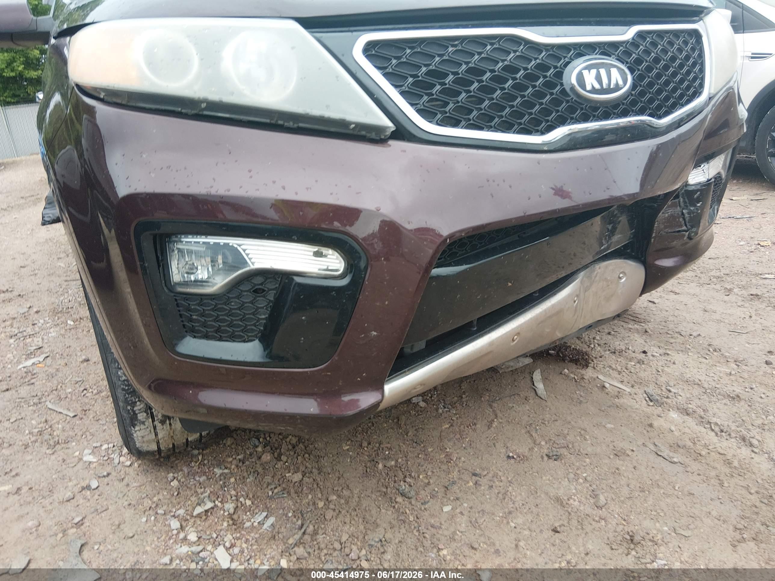 2011 Kia Sorento Sx V6 Burgundy vin: 5XYKWDA20BG121297