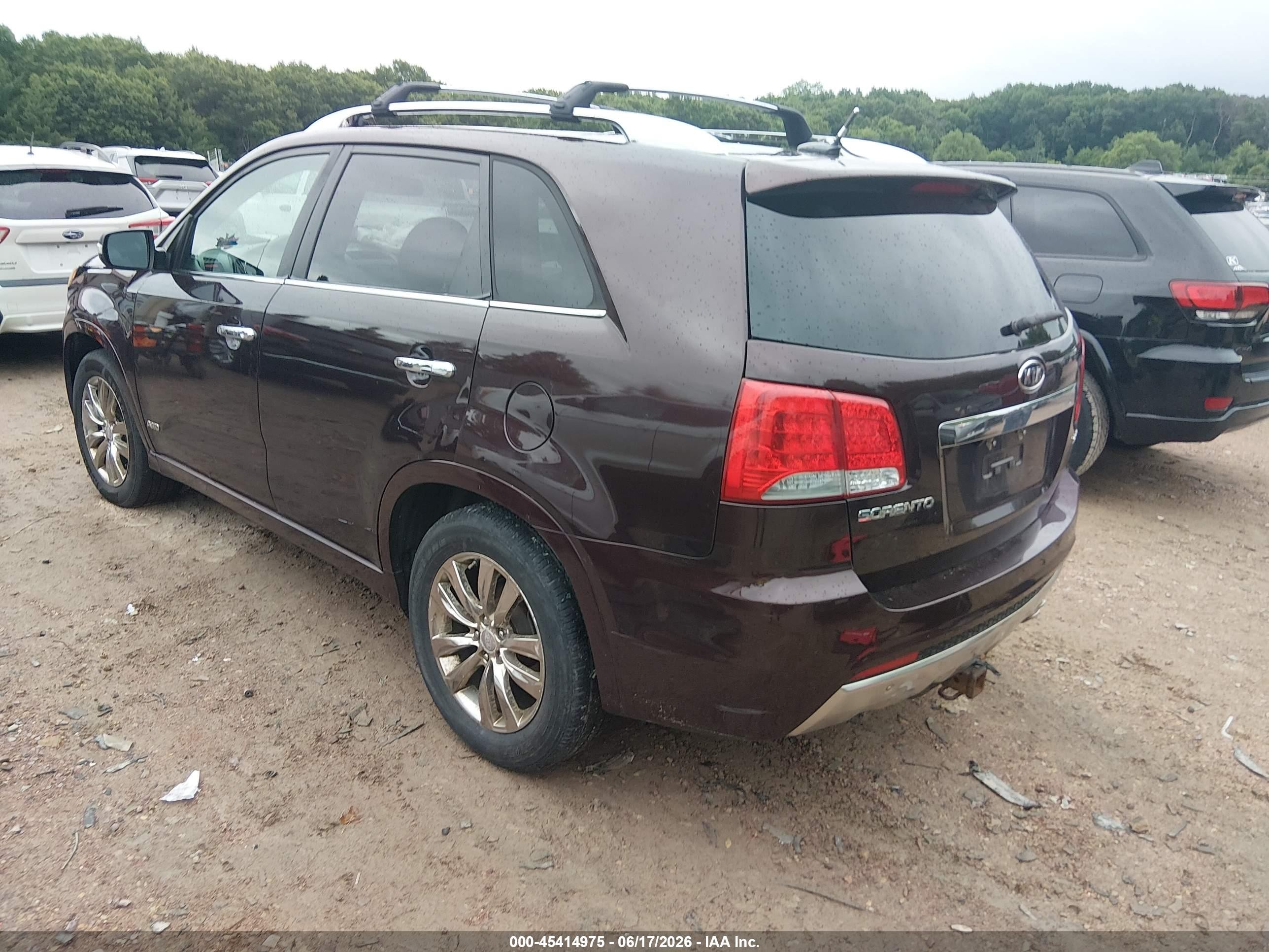 2011 Kia Sorento Sx V6 Burgundy vin: 5XYKWDA20BG121297